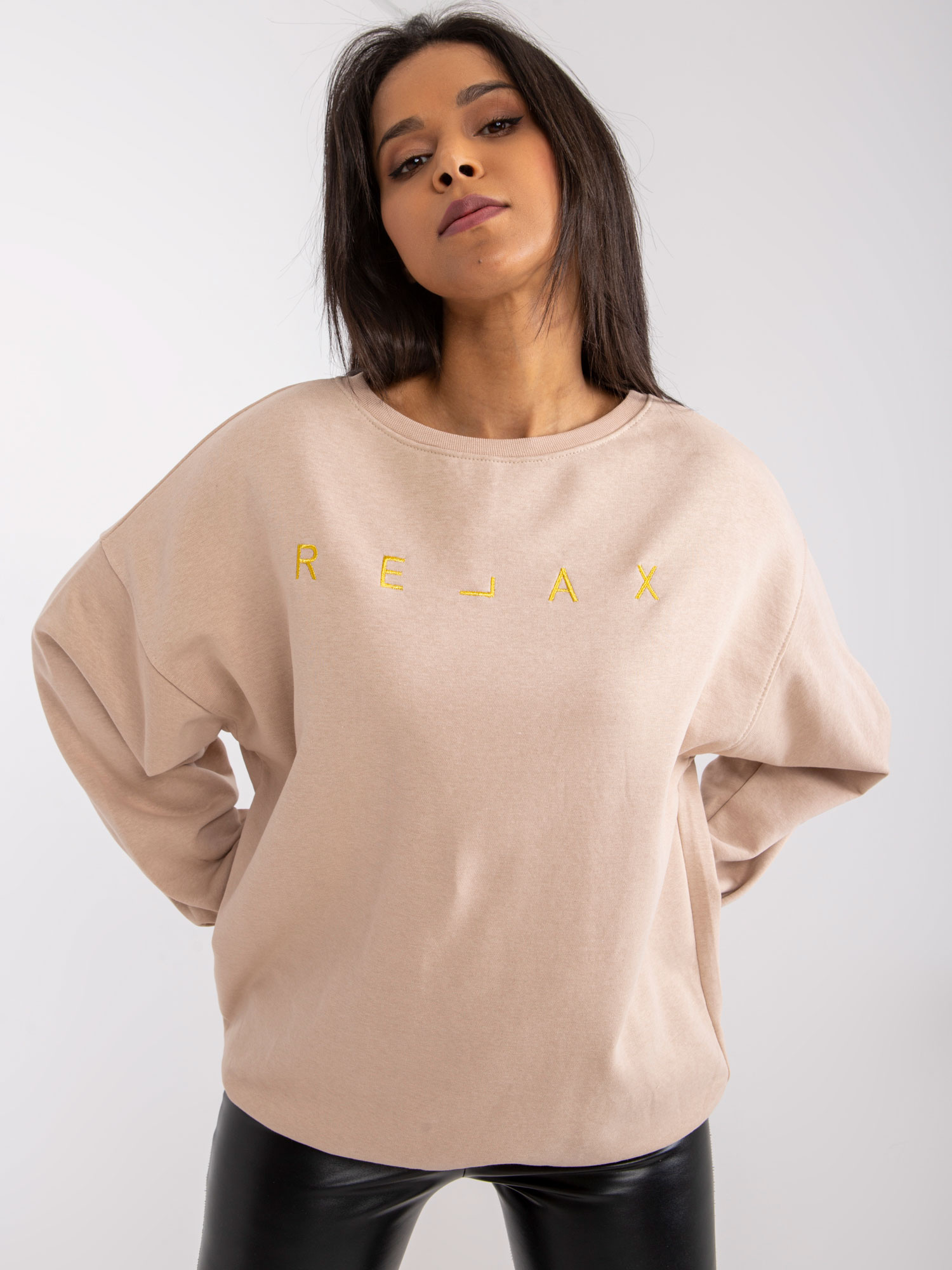 Bluza , beżowy - ex moda