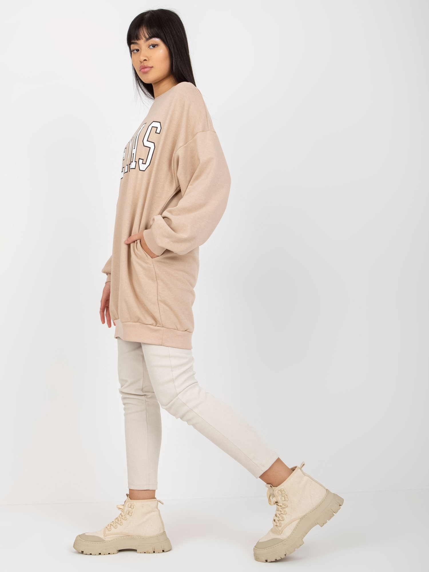 Bluza , beżowy - ex moda