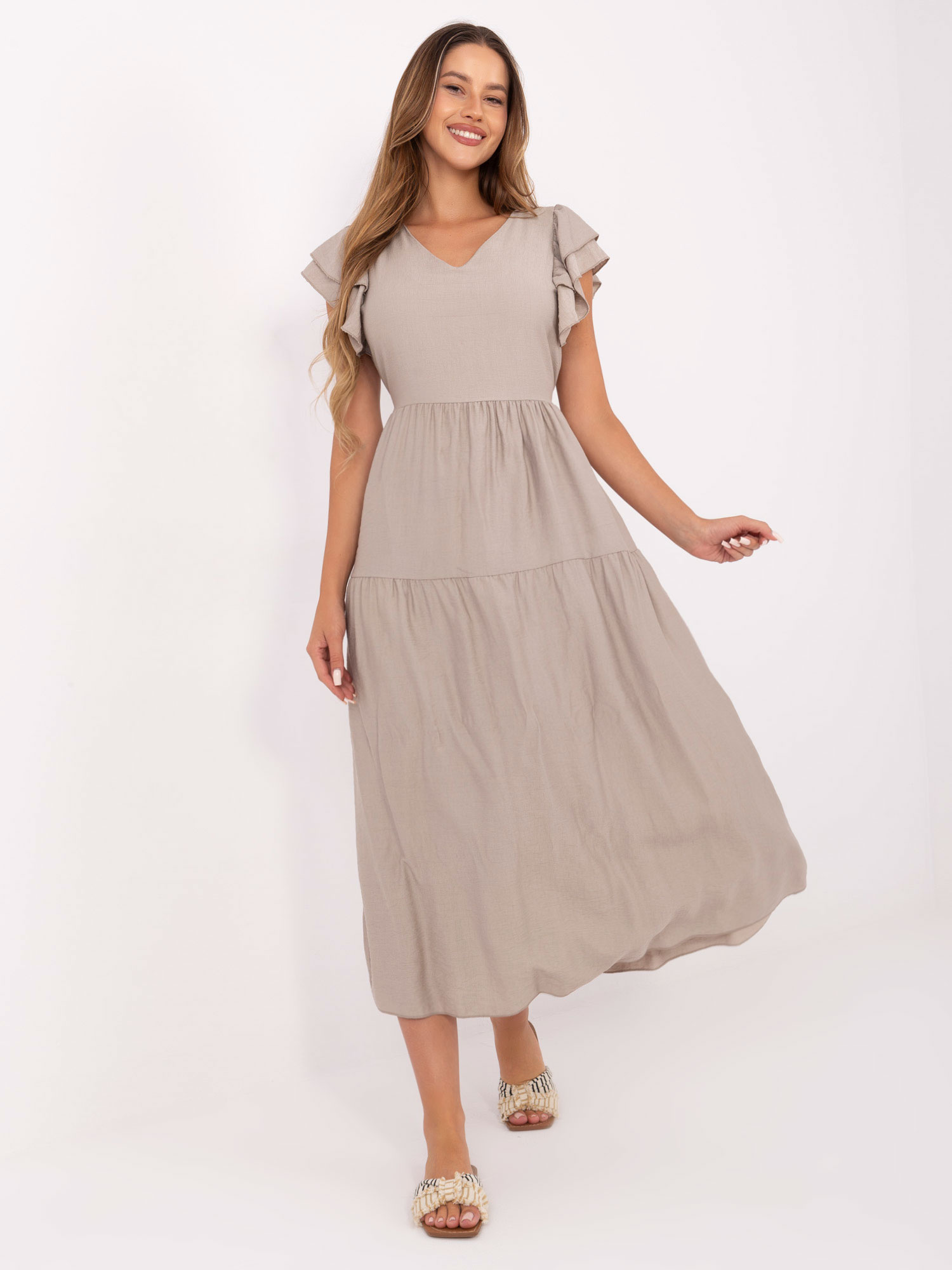Sukienka , beżowy - ITALY MODA