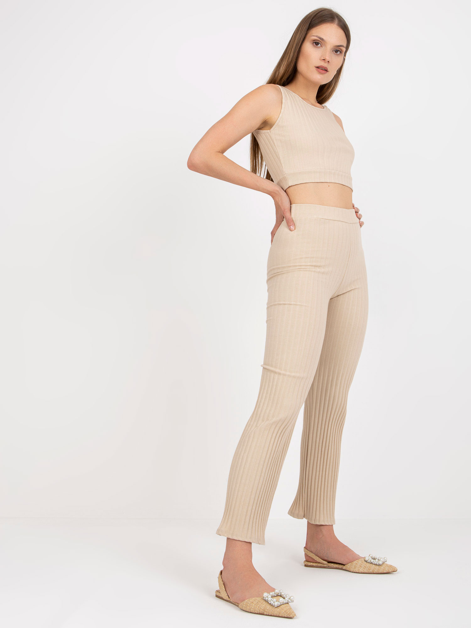 Komplet , beżowy - ITALY MODA