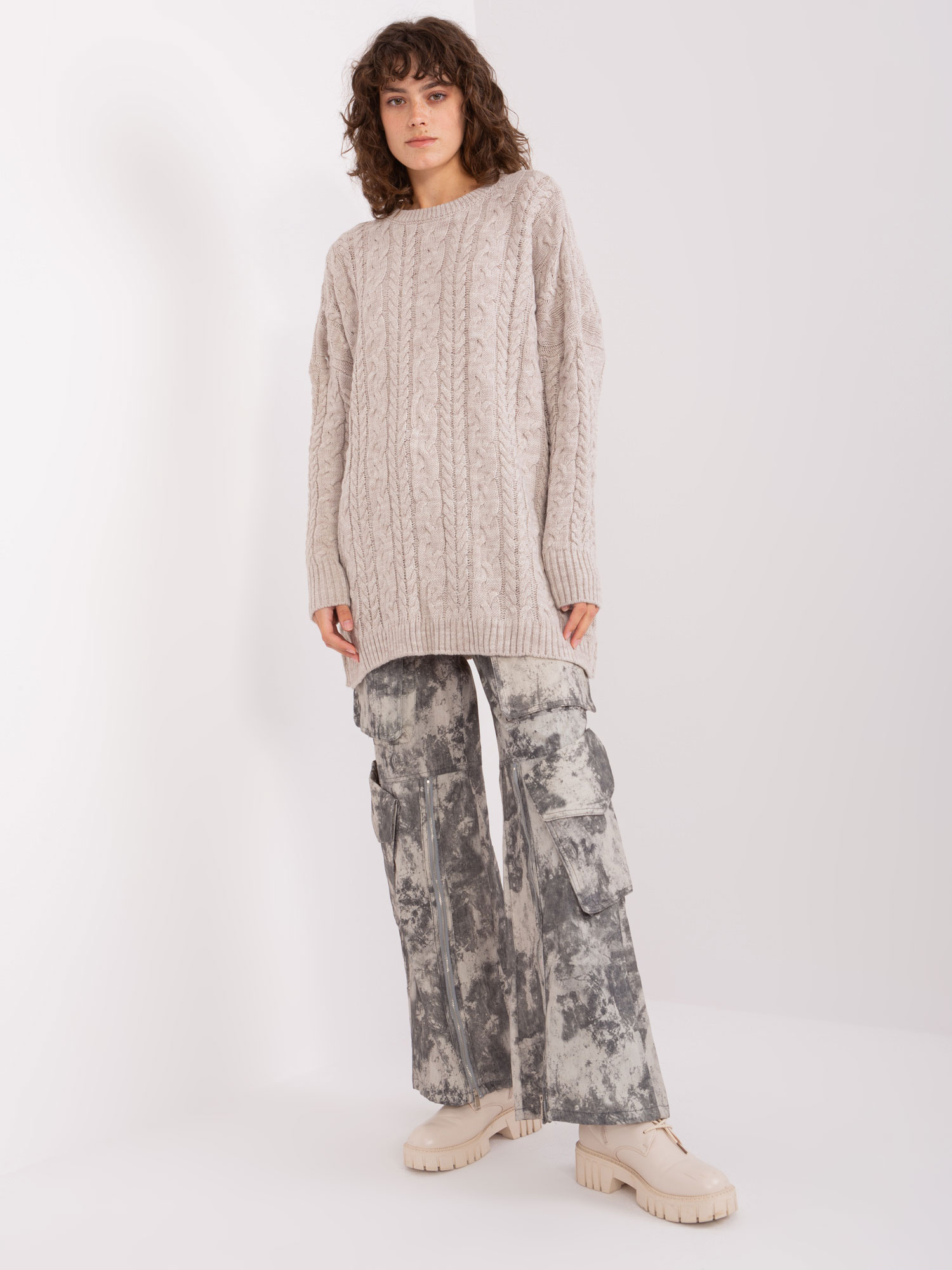 Sweter , beżowy - BADU