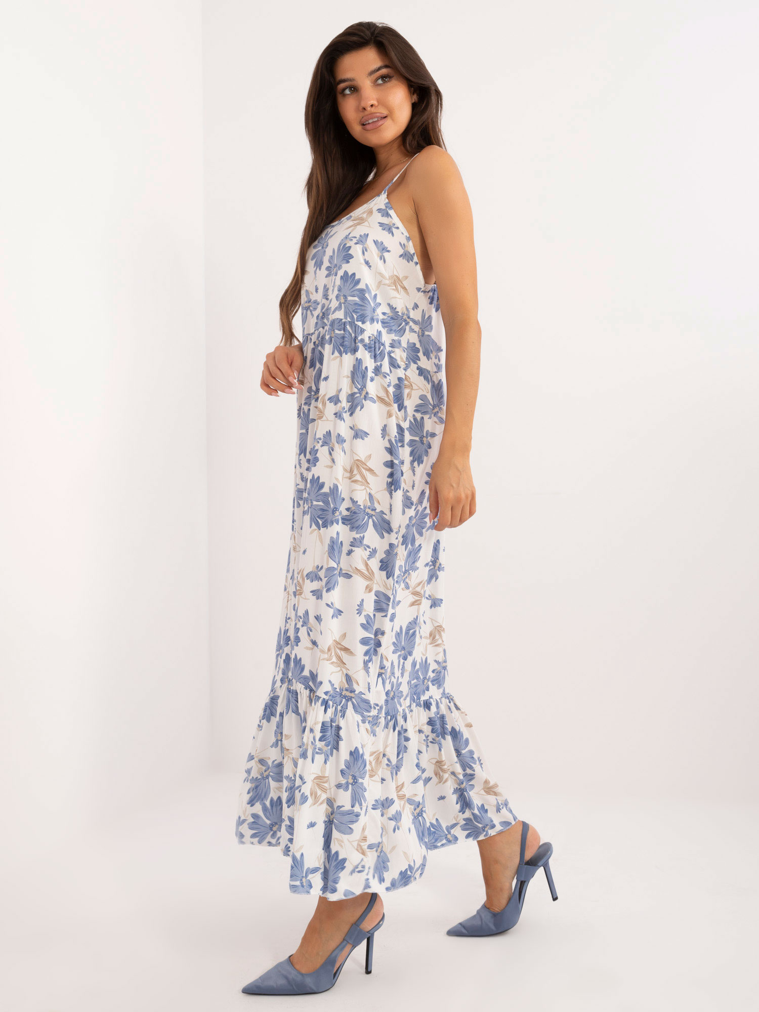 Sukienka , biało-niebieski - ITALY MODA