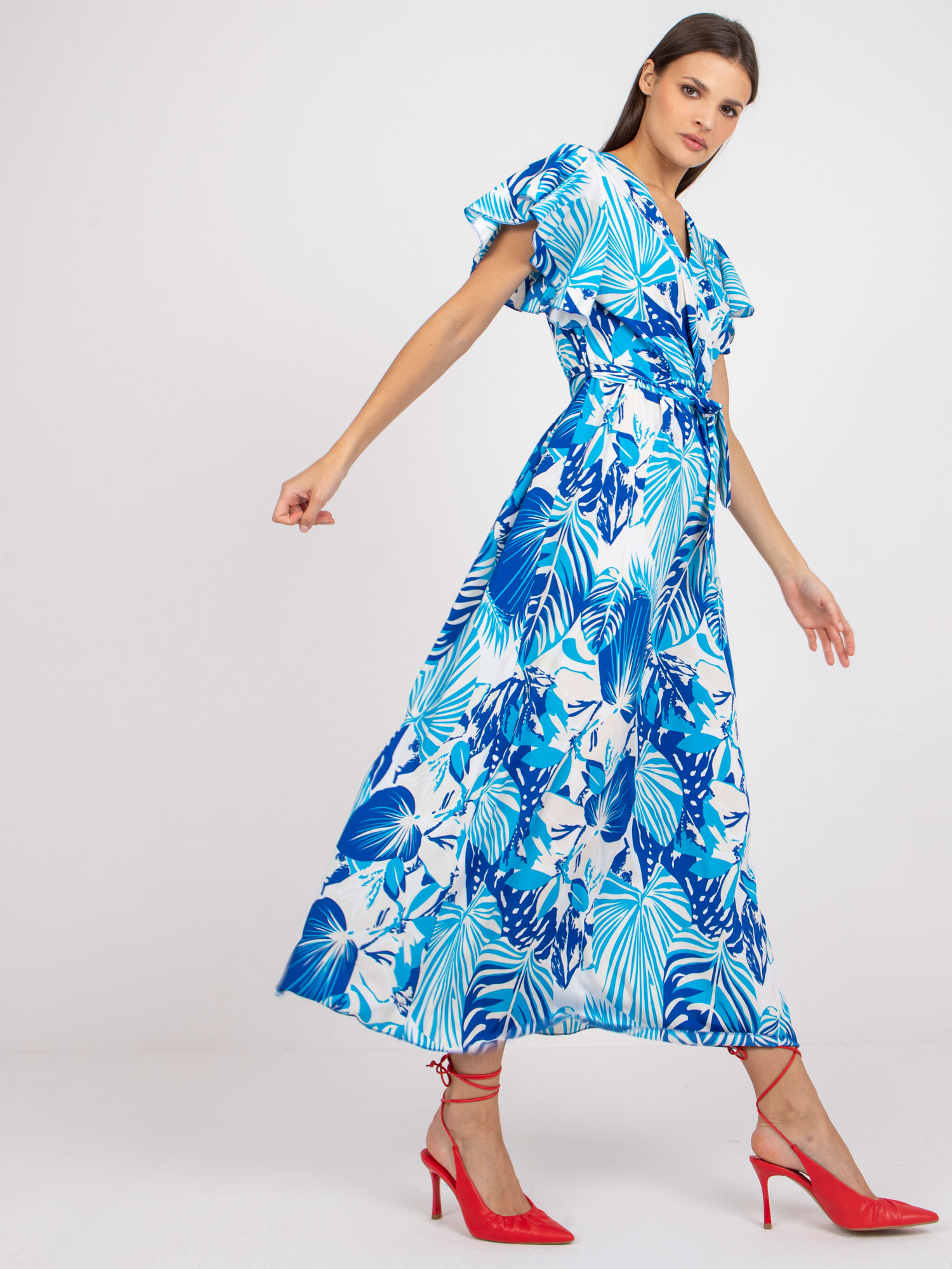 Sukienka , biało-niebieski - ITALY MODA