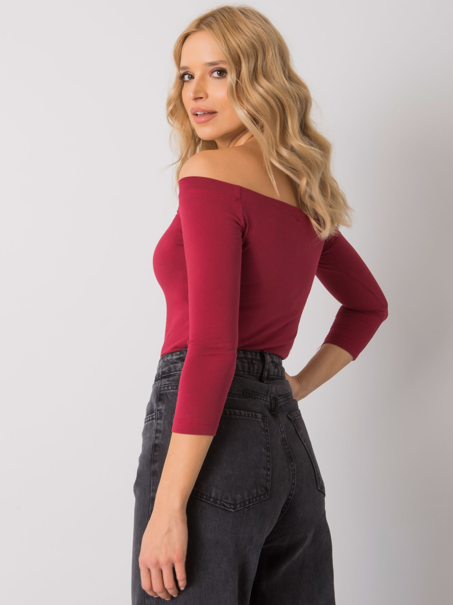 Bluzka , bordowy - BASIC FEEL GOOD
