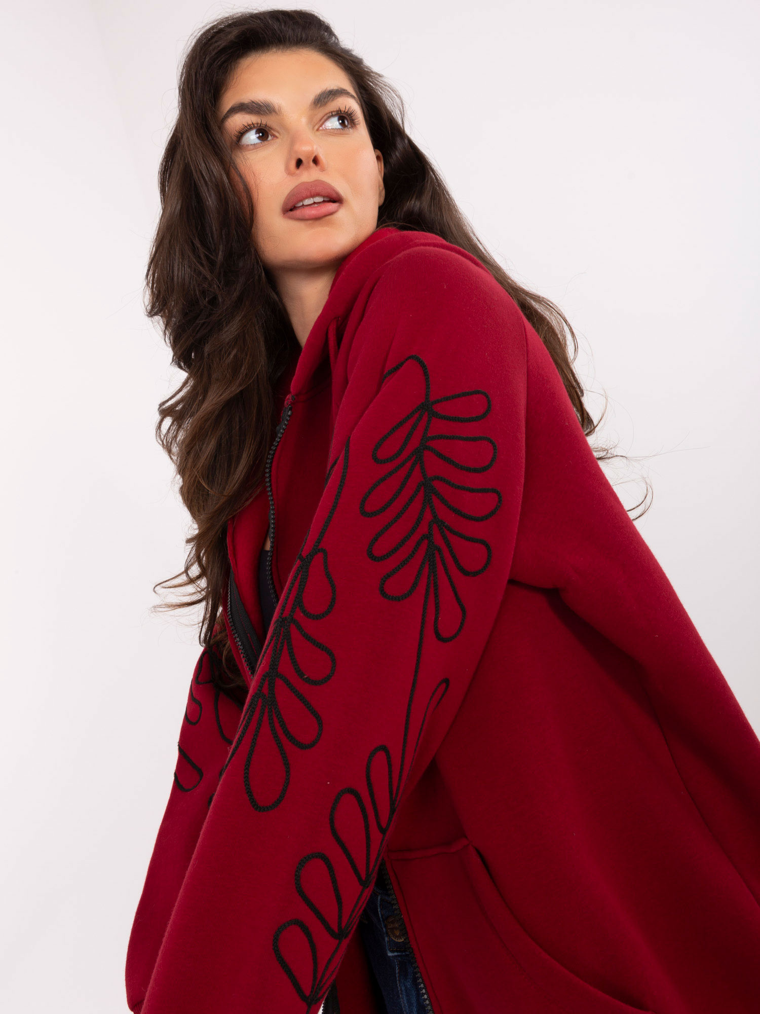 Bluza , bordowy - RELEVANCE