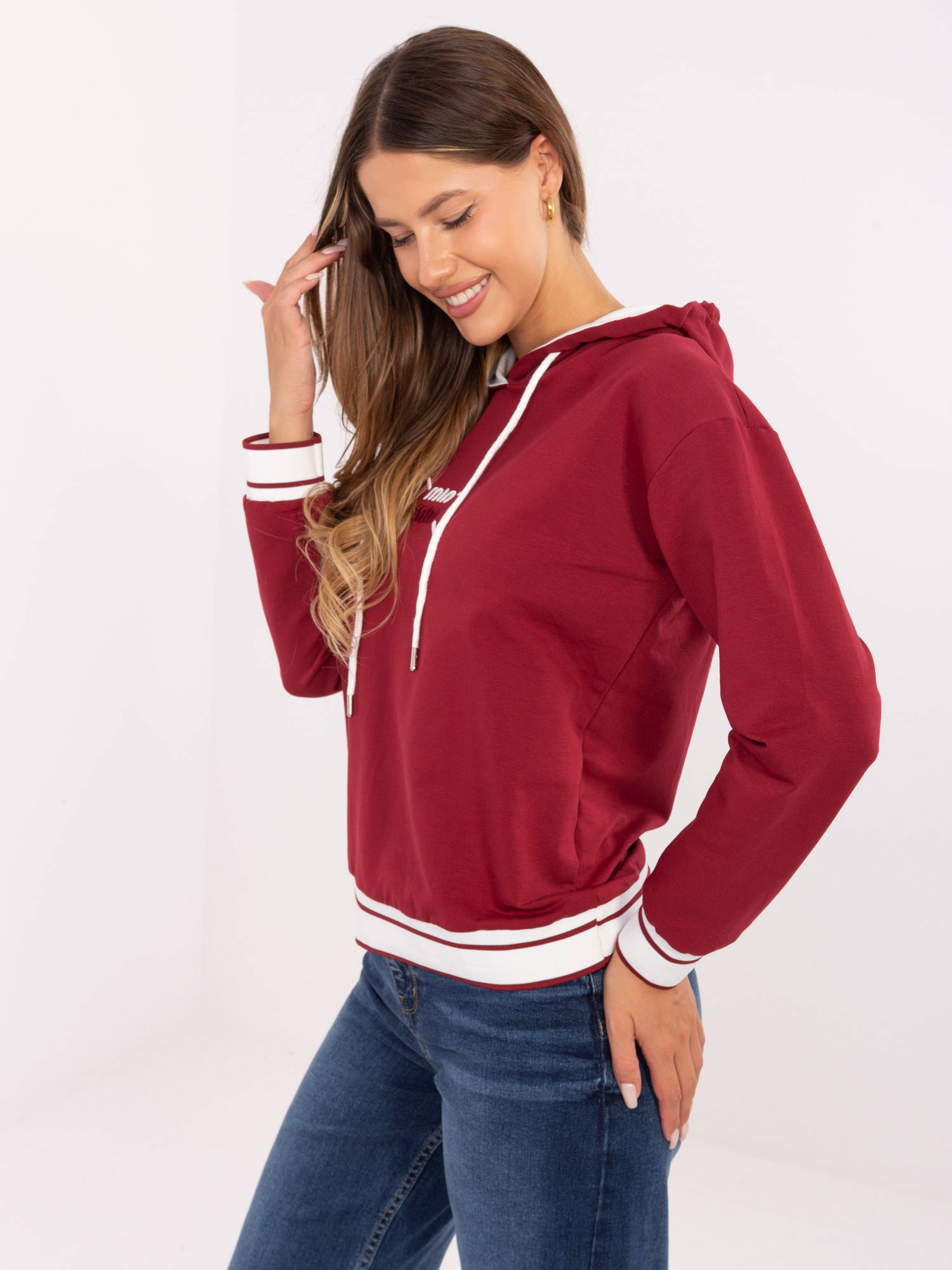 Bluza , bordowy - RELEVANCE