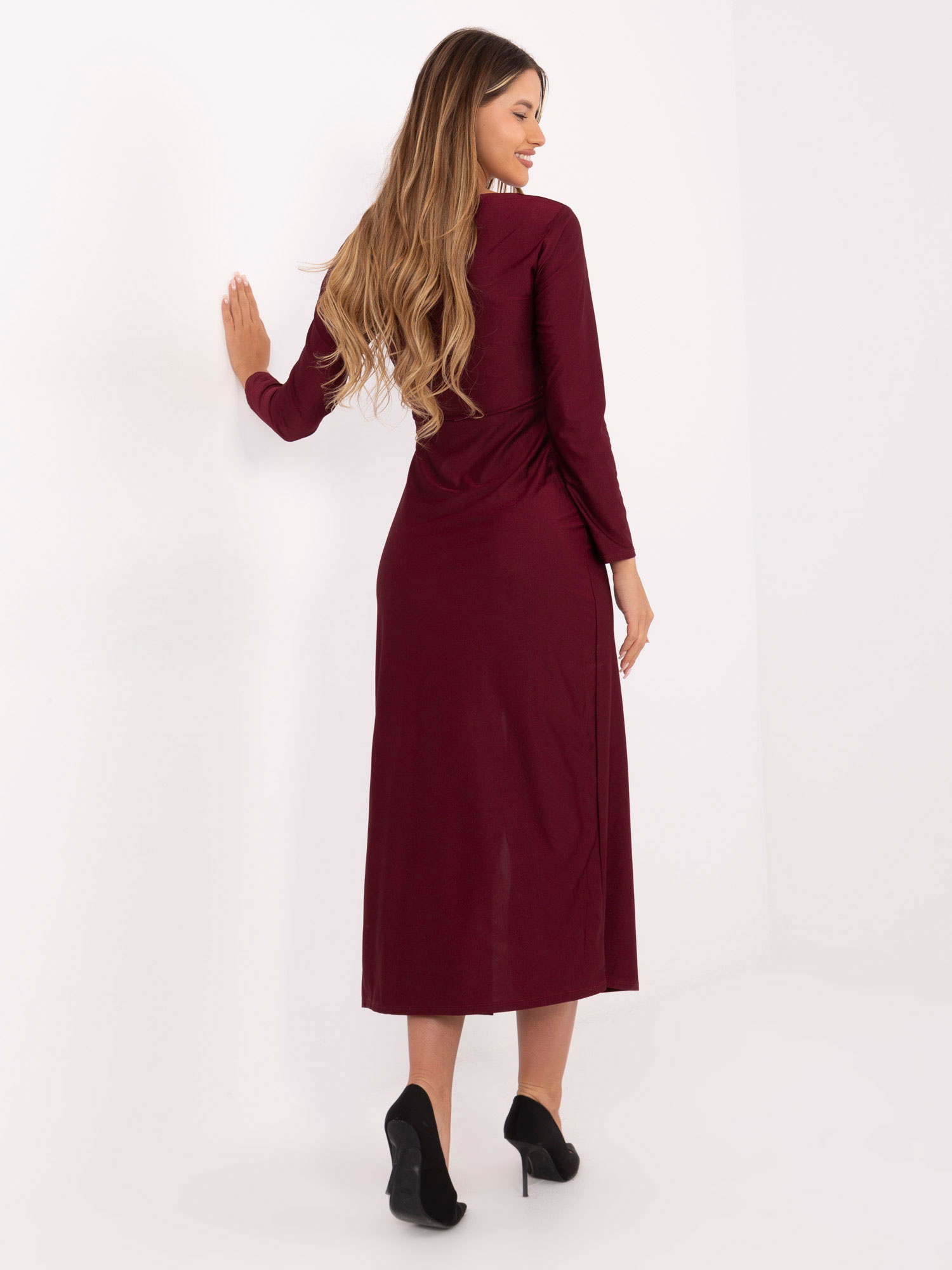 Sukienka , bordowy - ITALY MODA