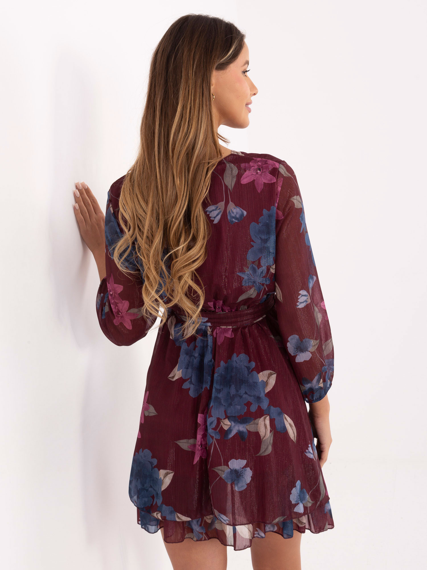 Sukienka , bordowy - ITALY MODA