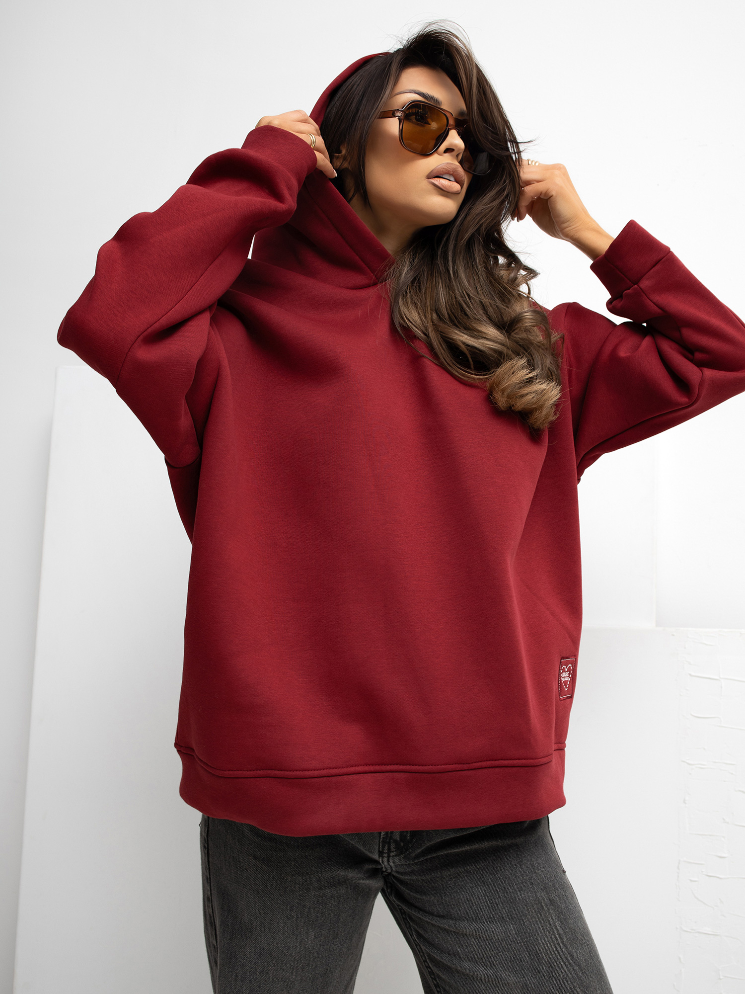 Bluza , bordowy - RUE PARIS