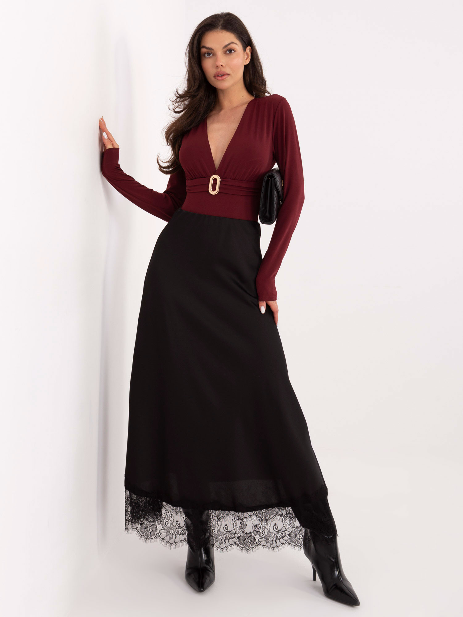 Body , bordowy - ITALY MODA