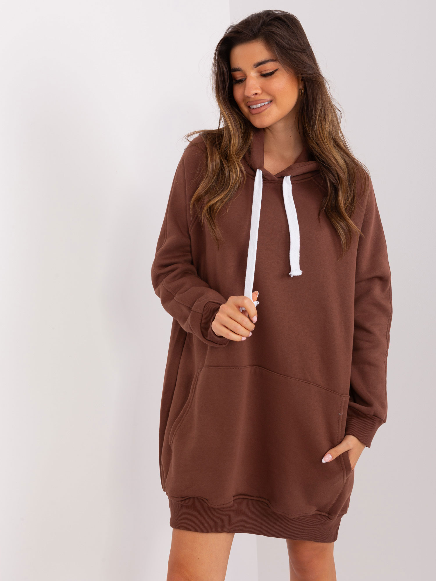 Bluza , brązowy - ex moda