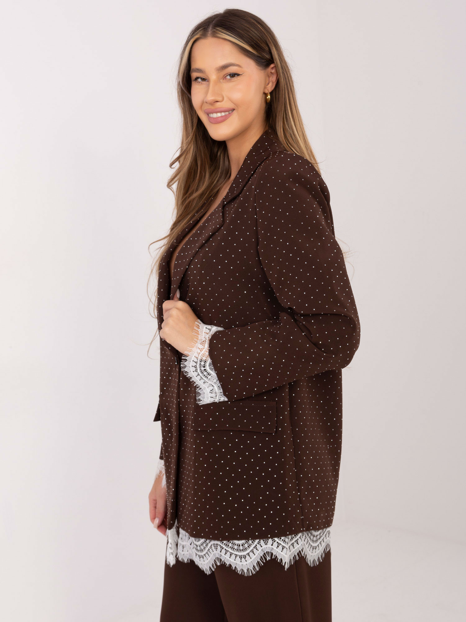 Marynarka , brązowy - ITALY MODA