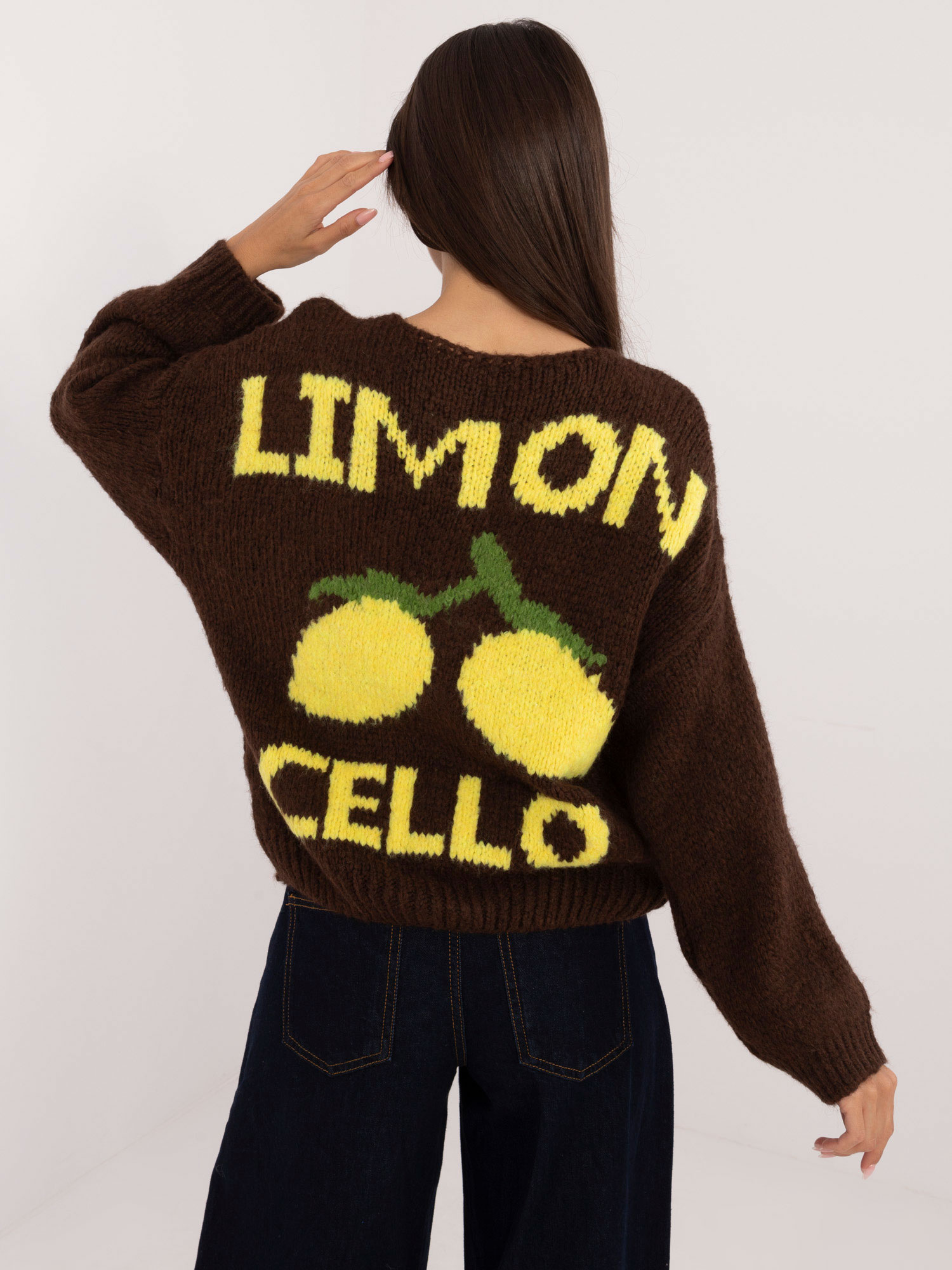 Sweter , brązowy - ITALY MODA