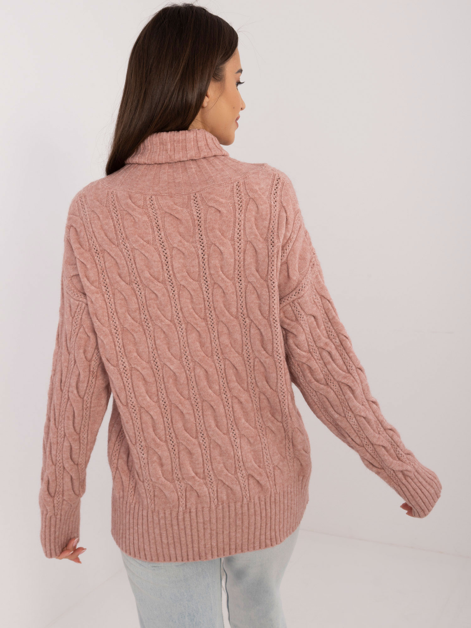 Sweter , ciemny różowy - Wool Fashion Italia