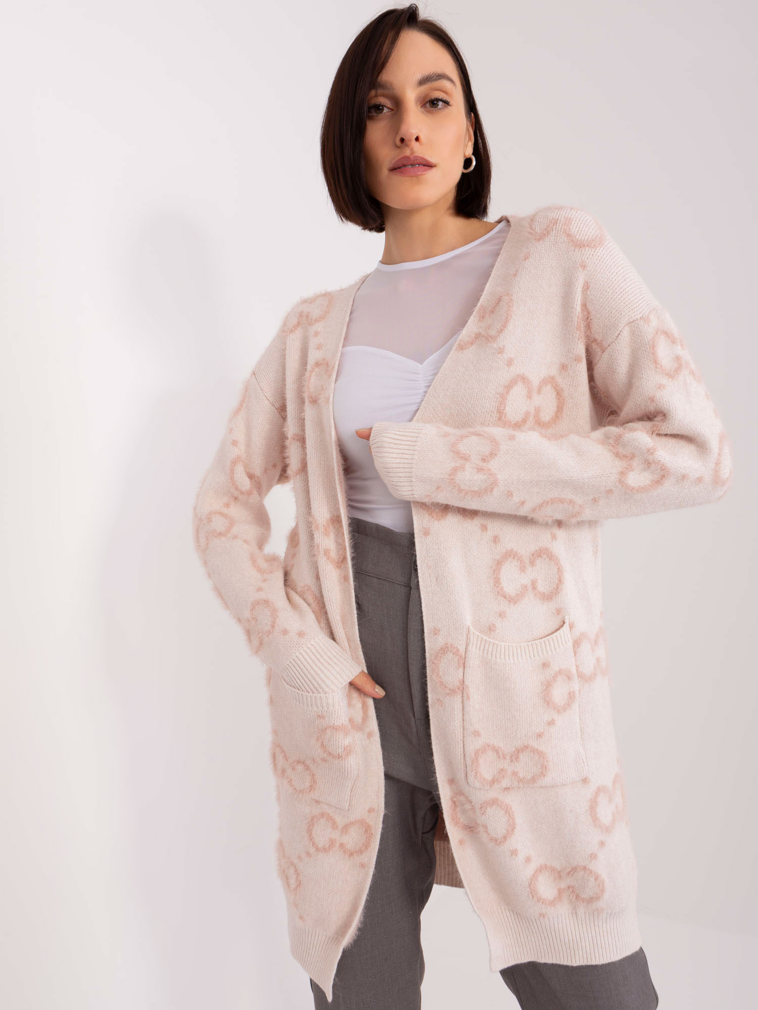 Sweter , jasny różowy - Wool Fashion Italia