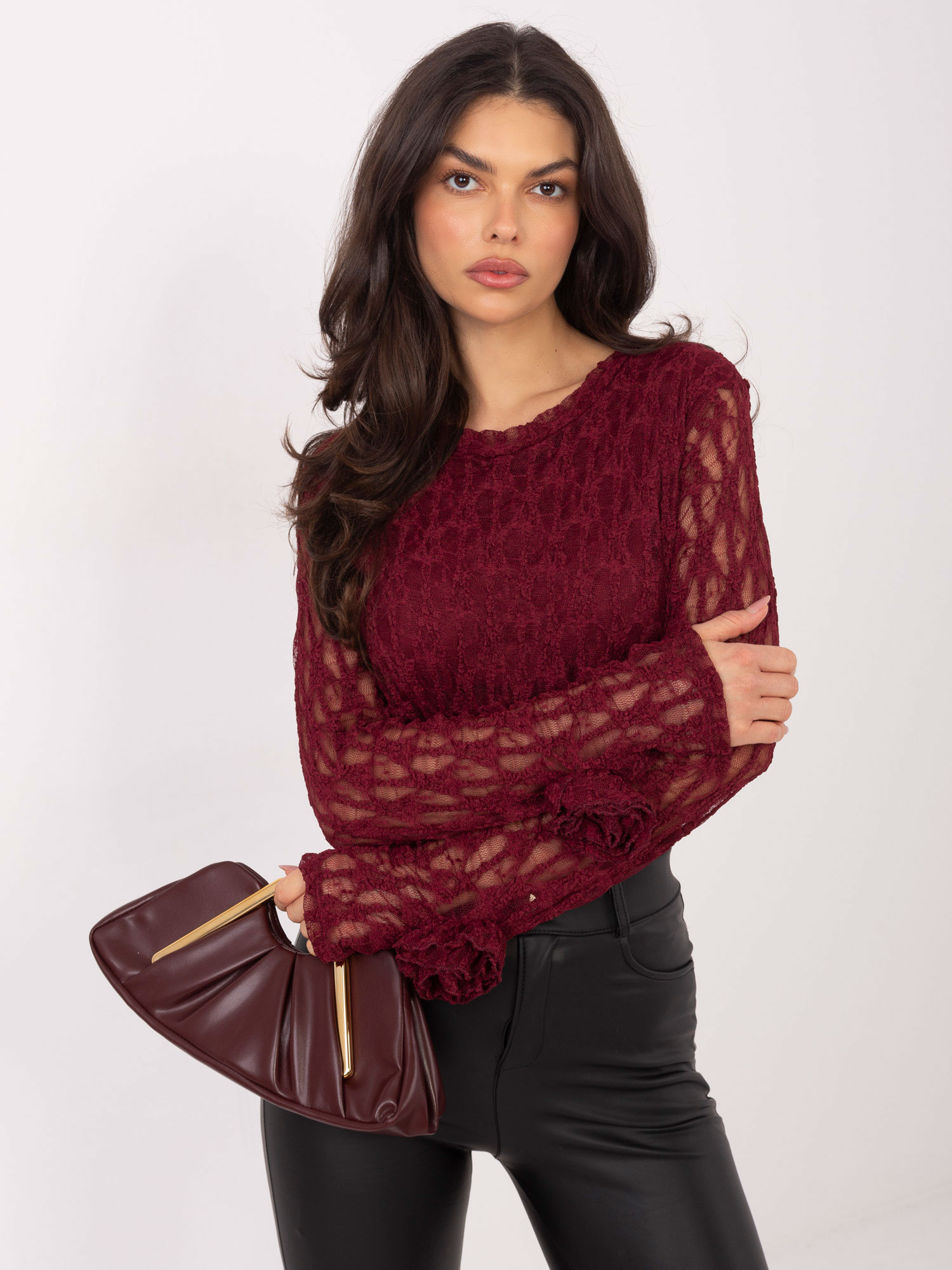 Bluzka , bordowy - ITALY MODA