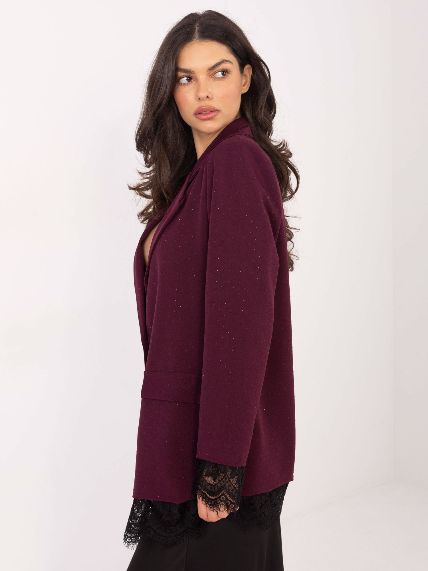 Marynarka , ciemny czerwony - ITALY MODA - obrazek 5