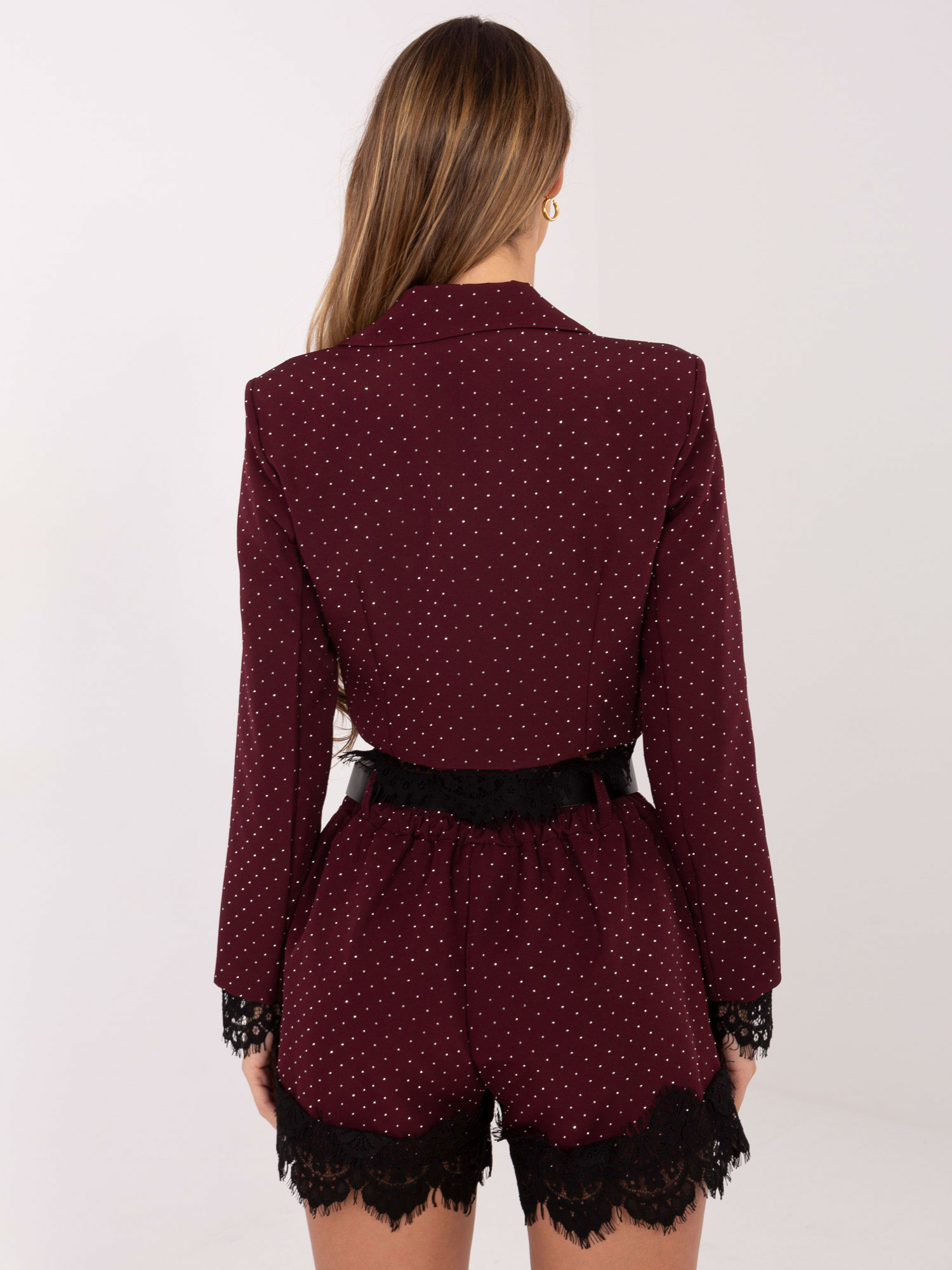 Szorty , ciemny czerwony - ITALY MODA - obrazek 4