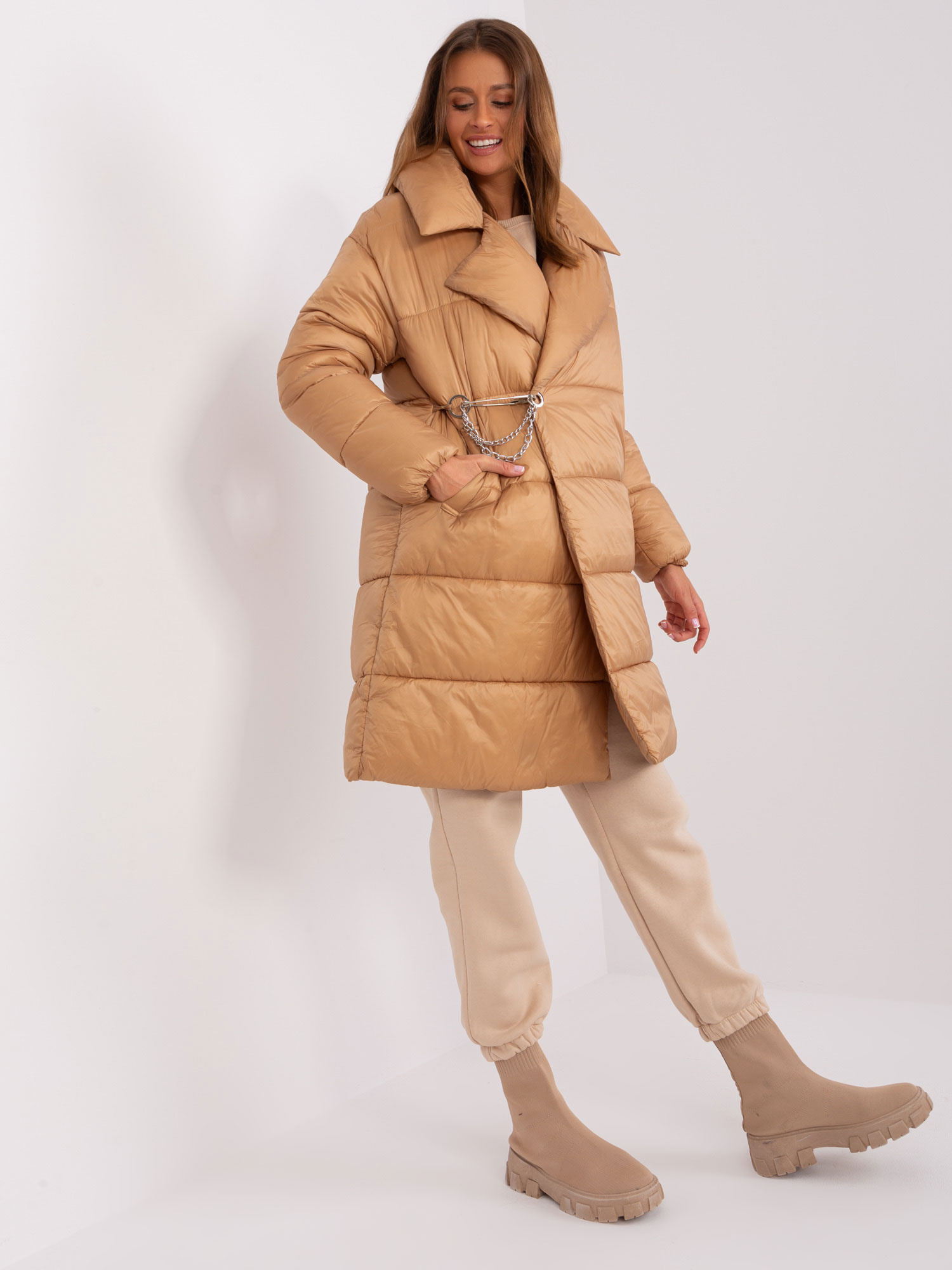 Kurtka , camelowy - Trendy. ING
