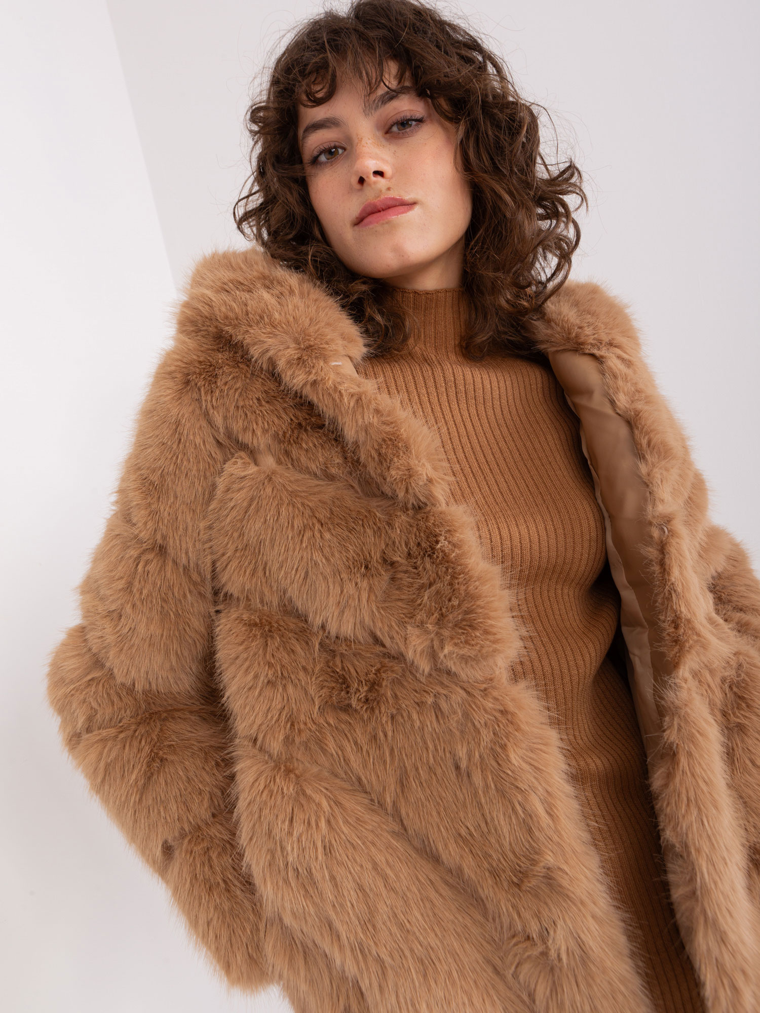 Kurtka , camelowy - Wool Fashion Italia