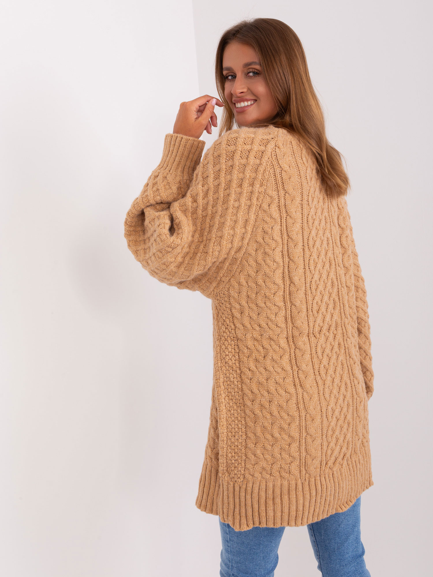 Sweter , camelowy - Wool Fashion Italia