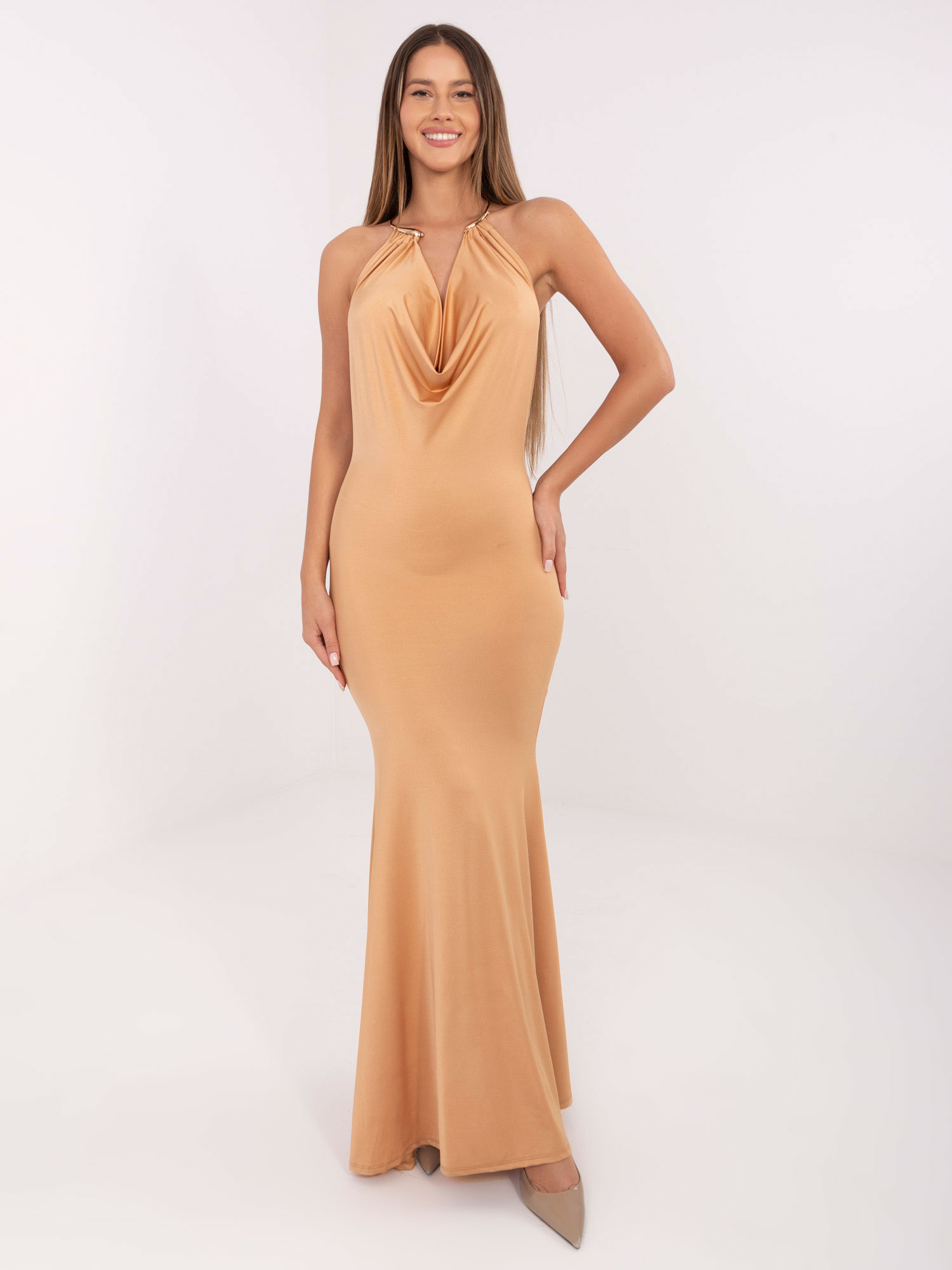Sukienka , camelowy - ITALY MODA