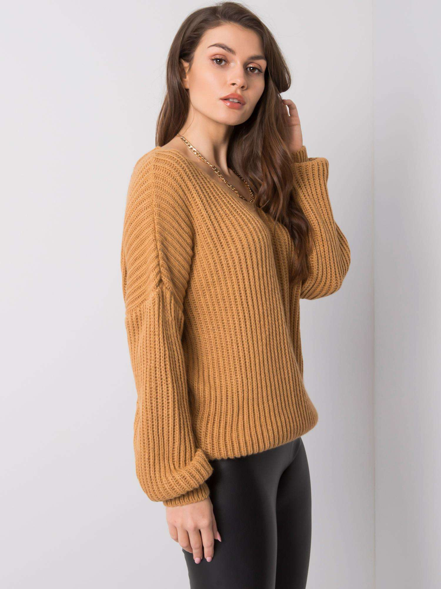 Sweter , camelowy - Och Bella