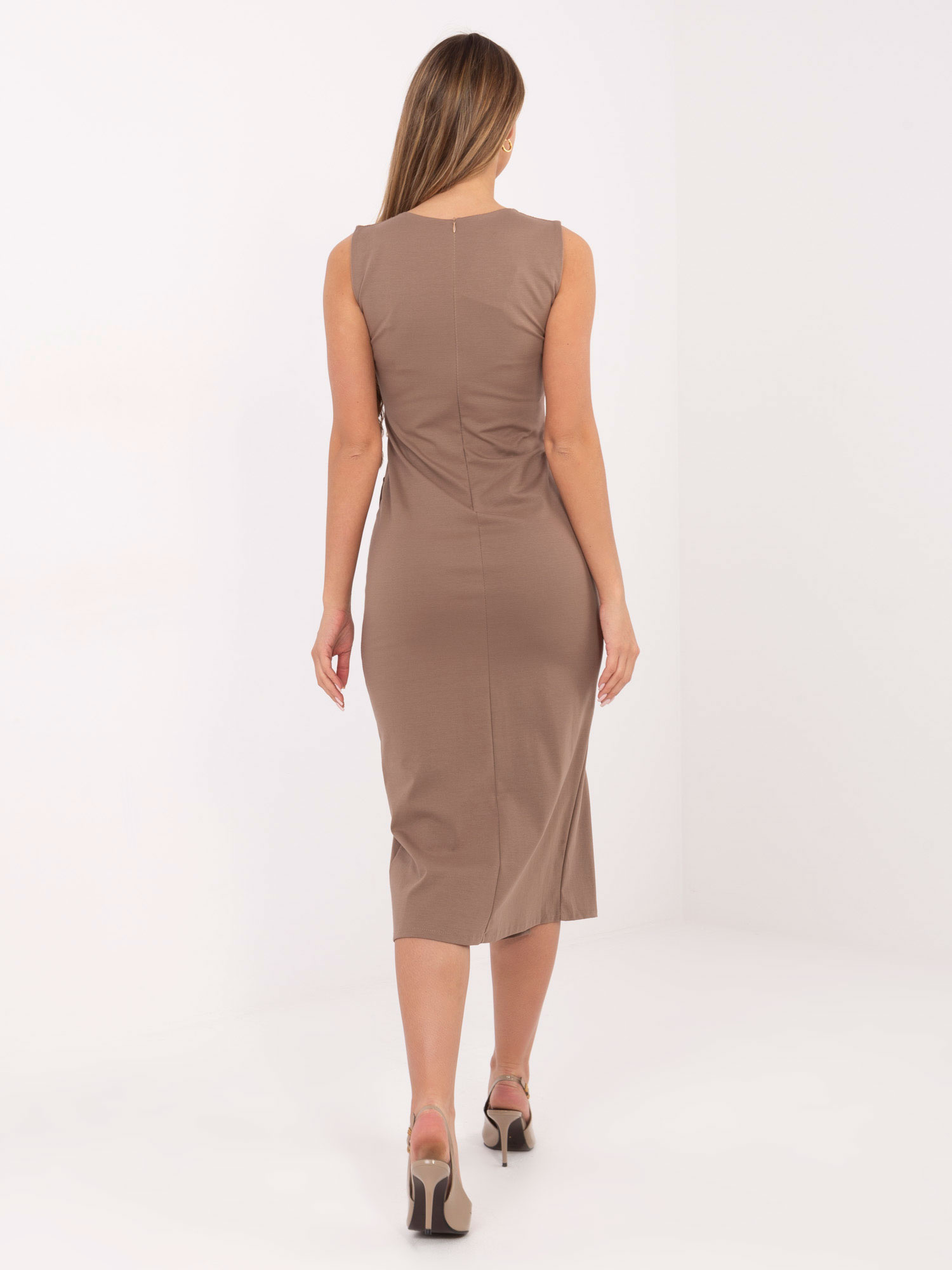Sukienka , ciemny bezowy - ITALY MODA