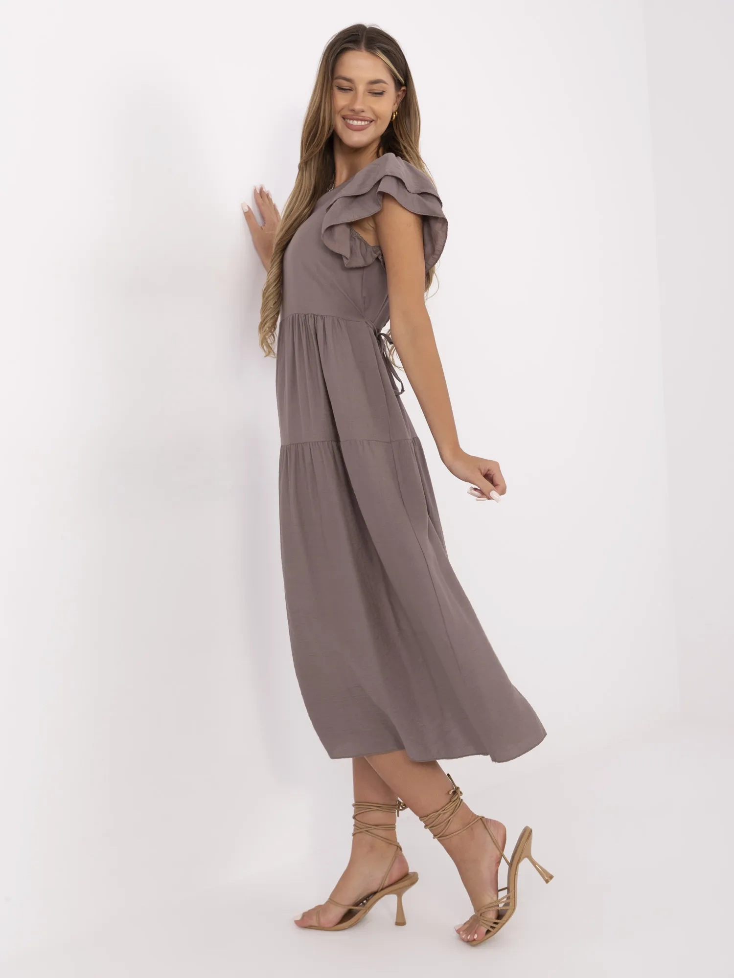 Sukienka , ciemny bezowy - ITALY MODA