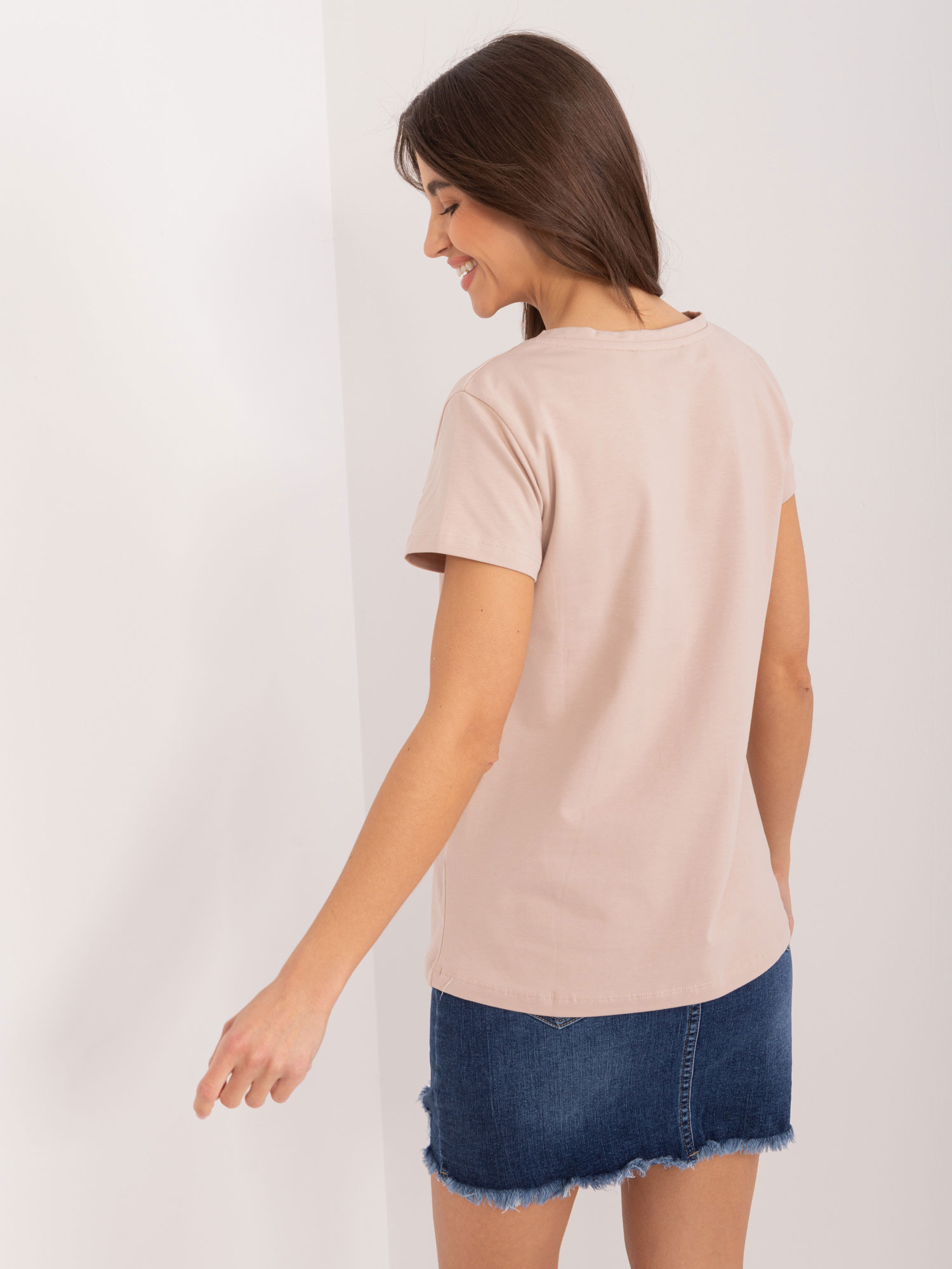 Bluzka , ciemny bezowy - BASIC FEEL GOOD