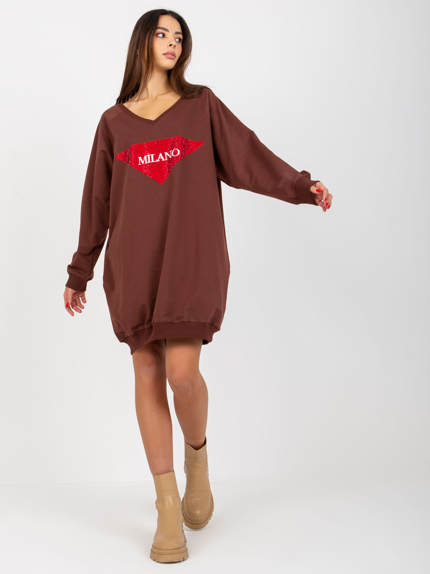 Bluza , ciemny brązowy - VITON
