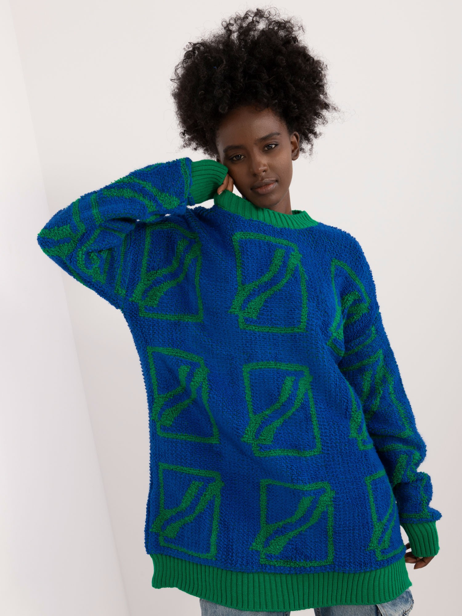 Sweter , ciemny niebieski - BADU