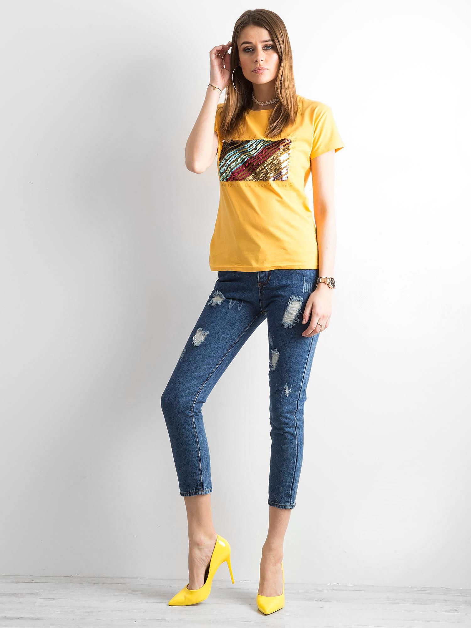 Spodnie jeans , ciemny niebieski - Factory Price