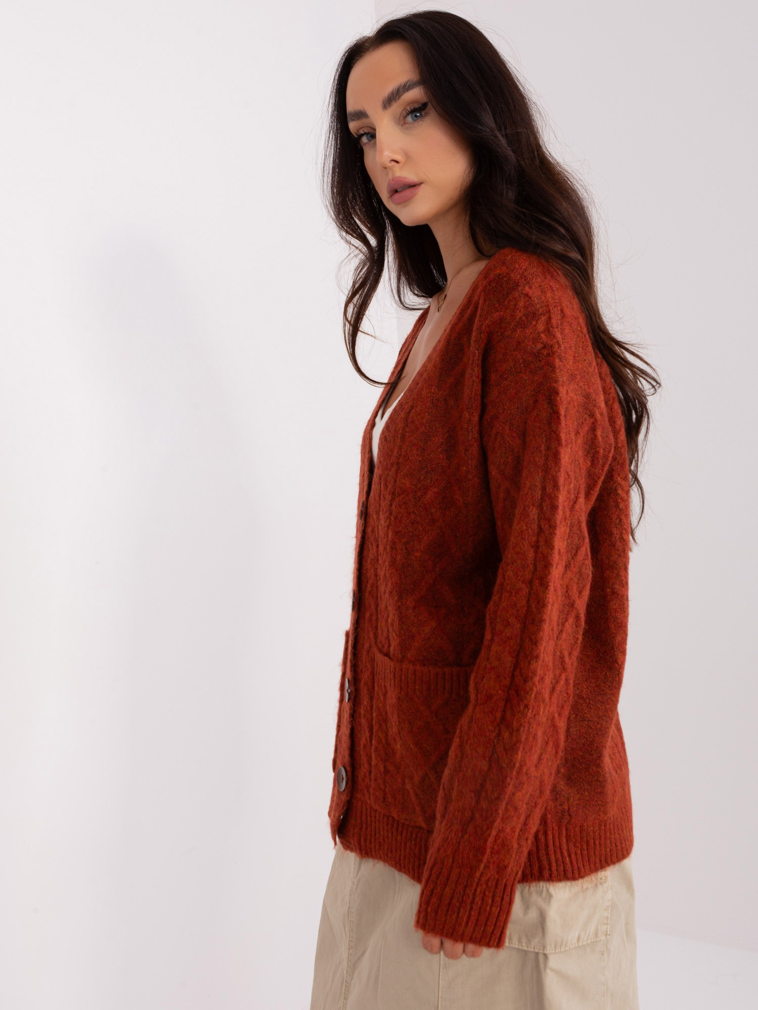 Sweter , ciemny pomarańczowy - Wool Fashion Italia