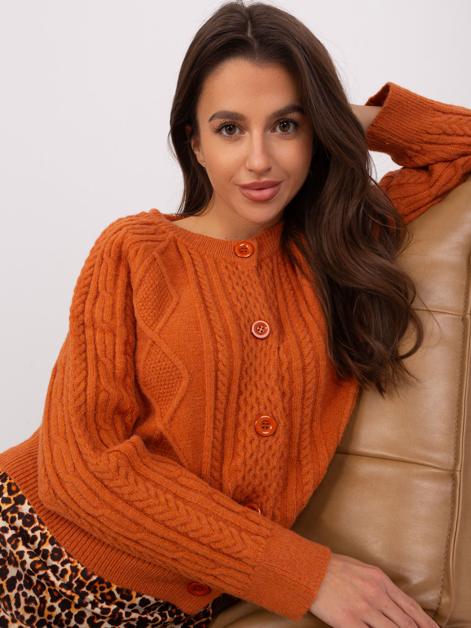 Sweter , ciemny pomarańczowy - Wool Fashion Italia