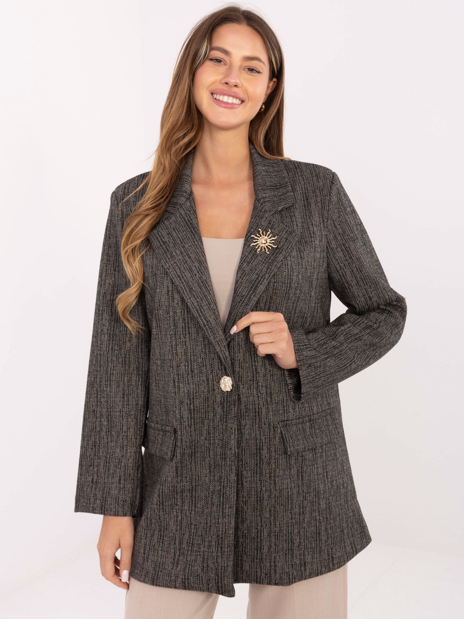 Marynarka , ciemny szary - MODA ITALY