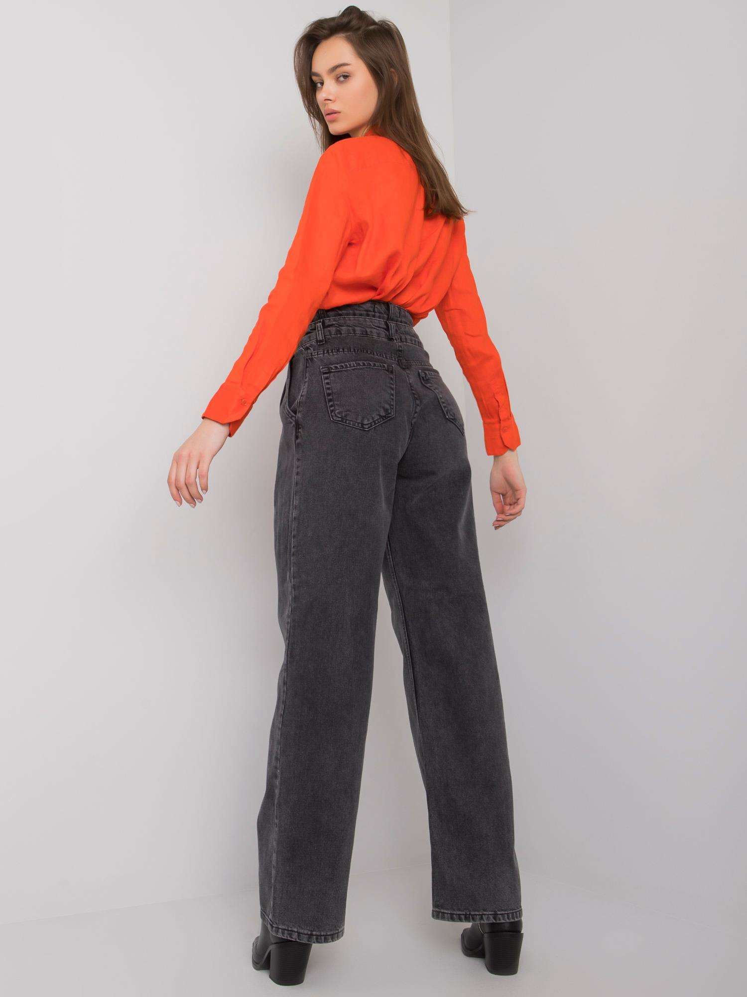 Spodnie jeans , ciemny szary - MOONART