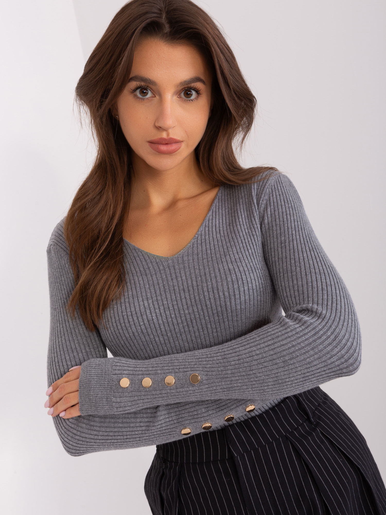 Sweter , ciemny szary - P-M