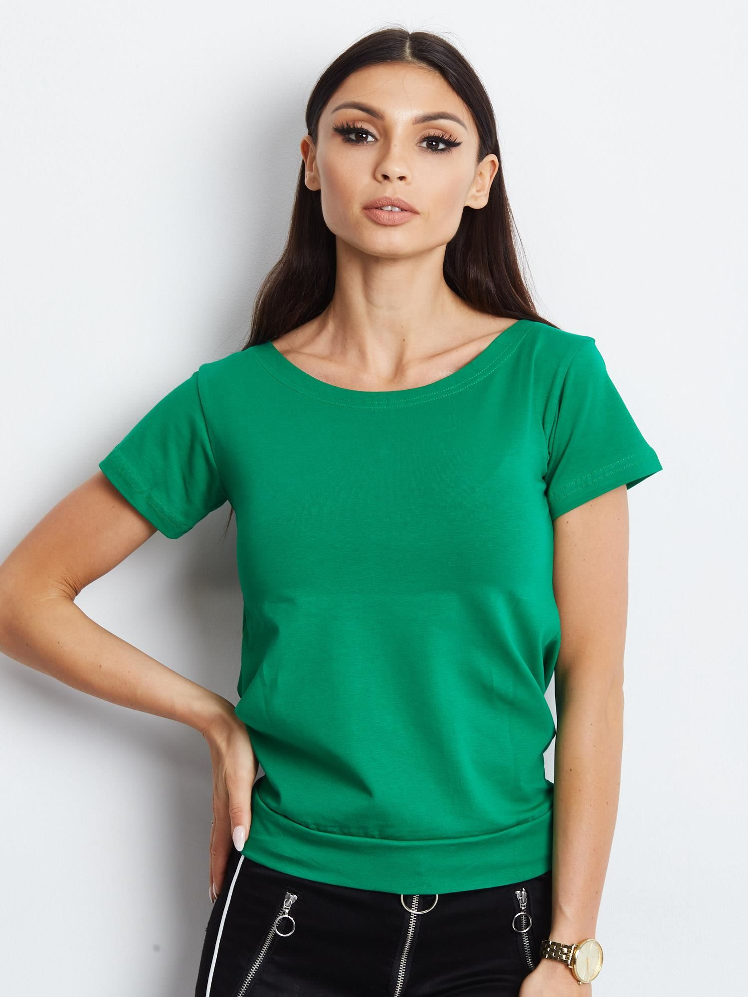 T-shirt , ciemny zielony - Factory Price