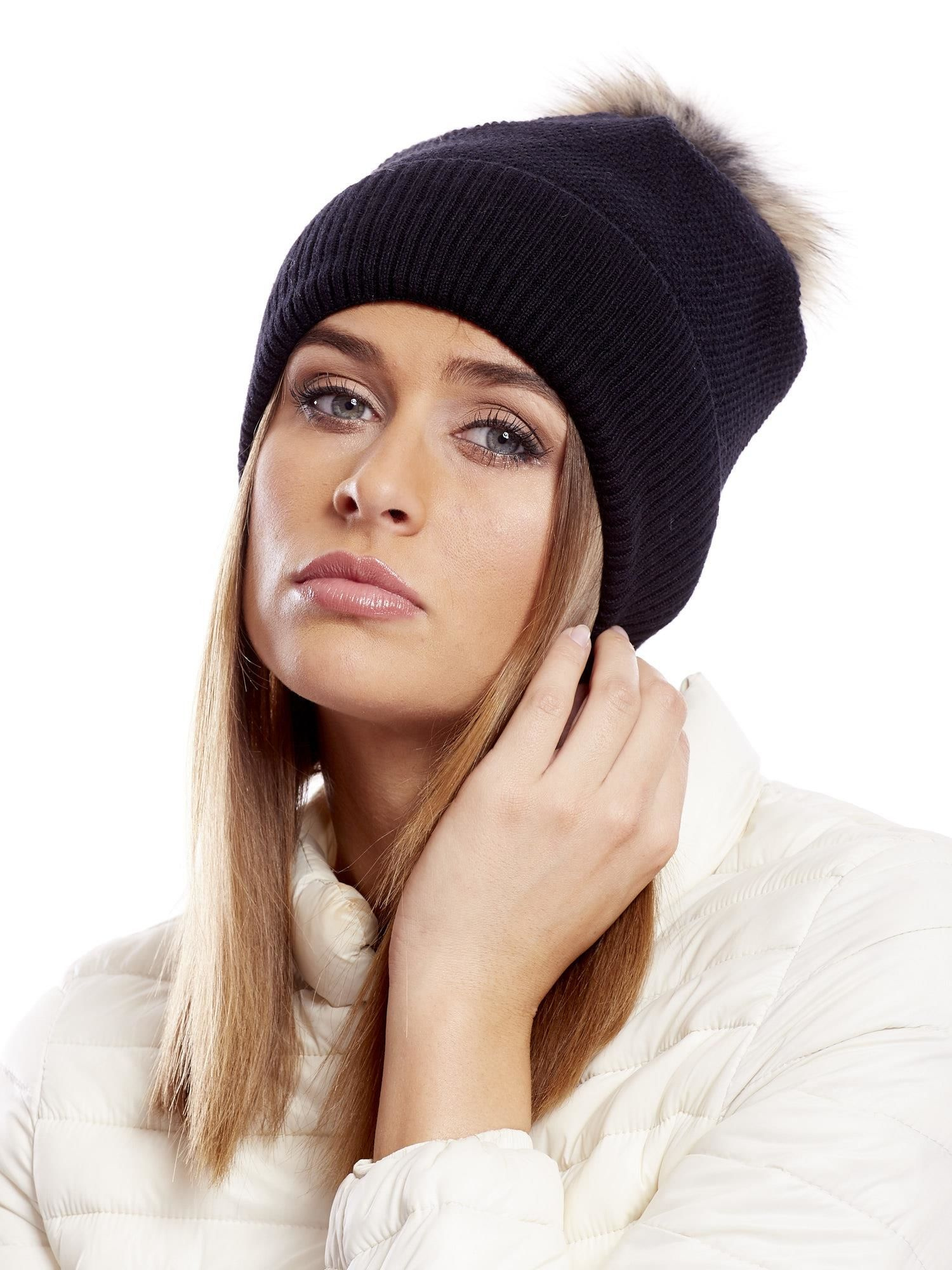 Czapka , czarny - Wool Fashion Italia