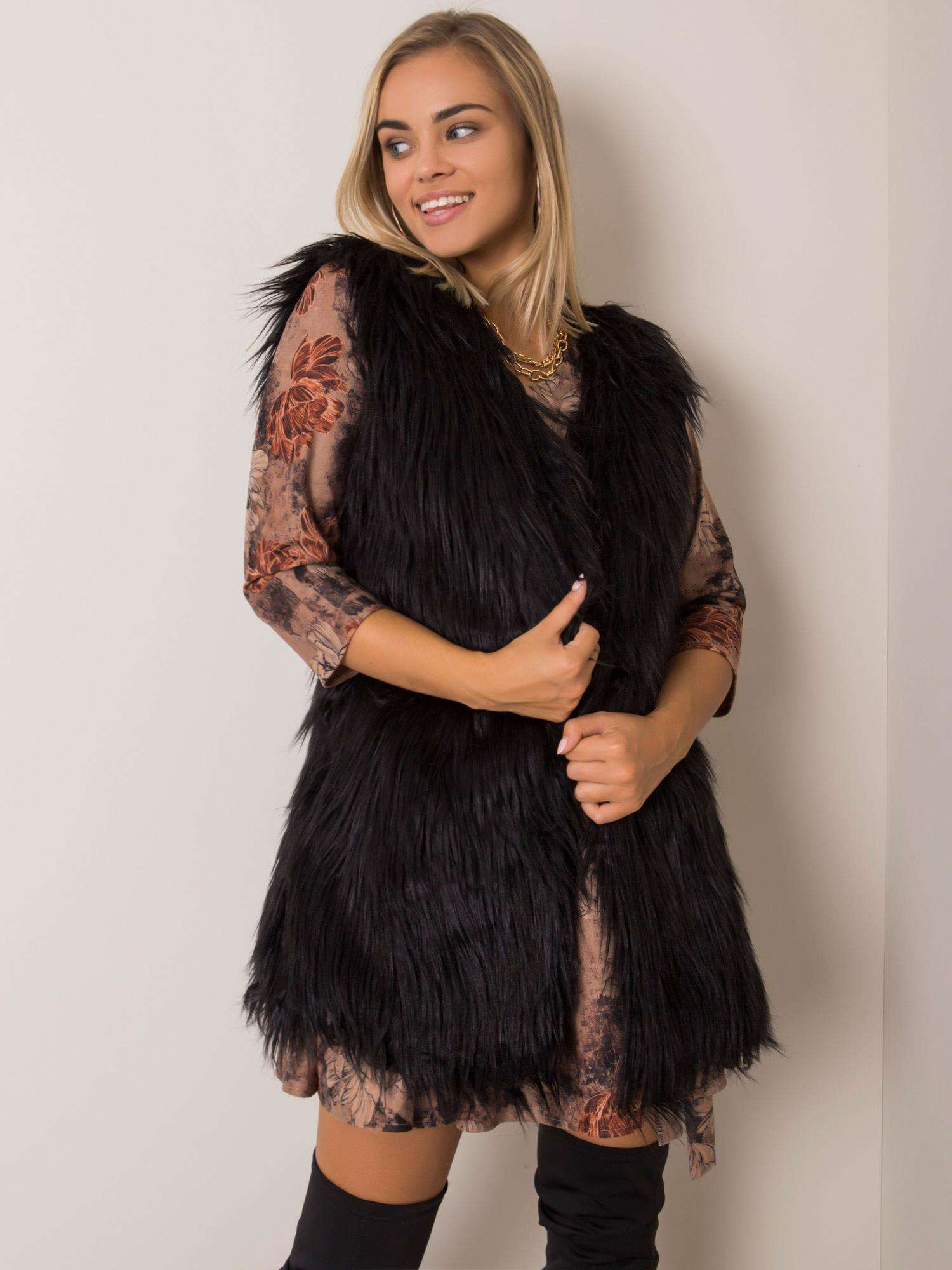 Kamizelka , czarny - Wool Fashion Italia