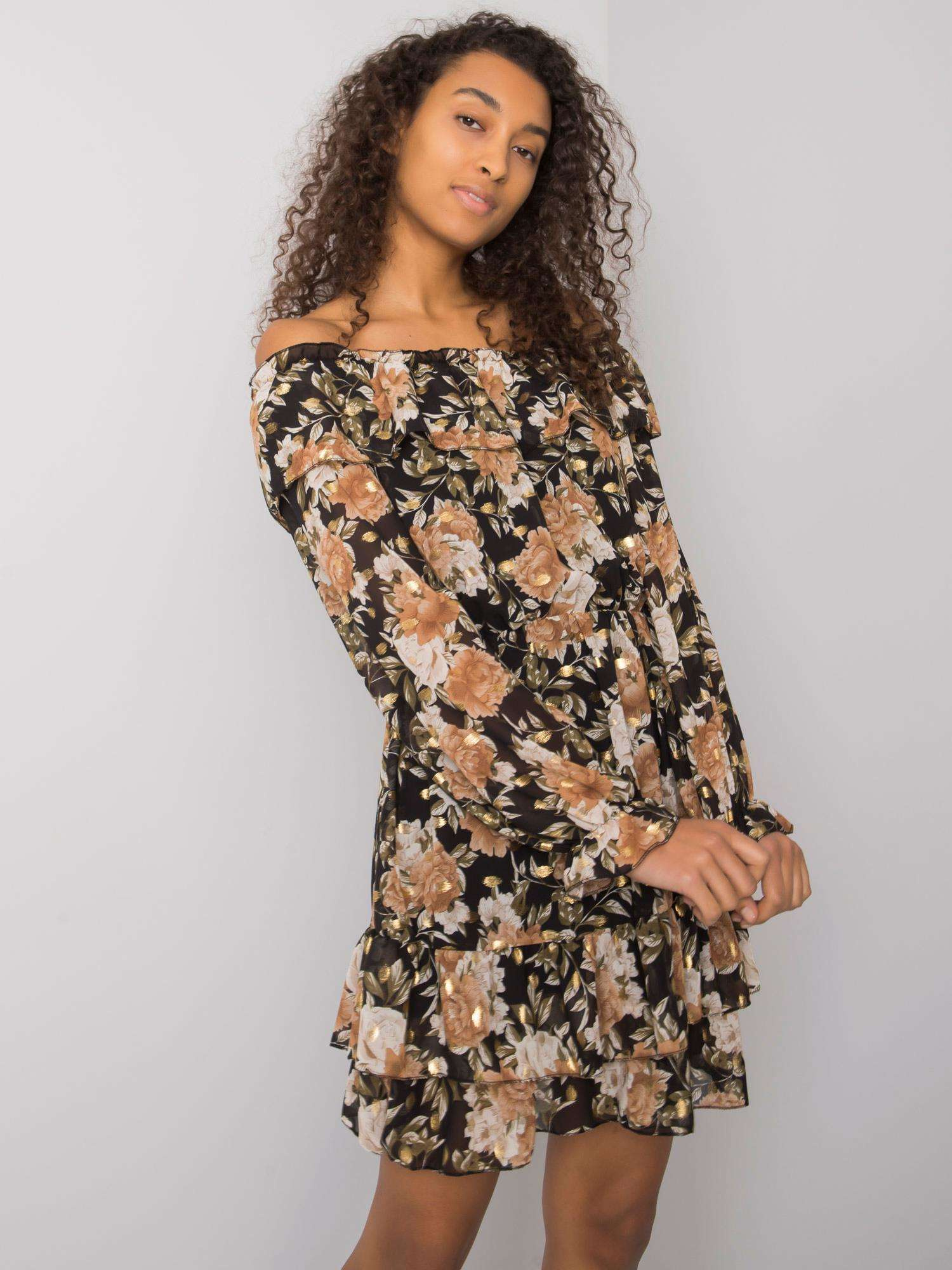 Sukienka , czarno-beżowy - ITALY MODA