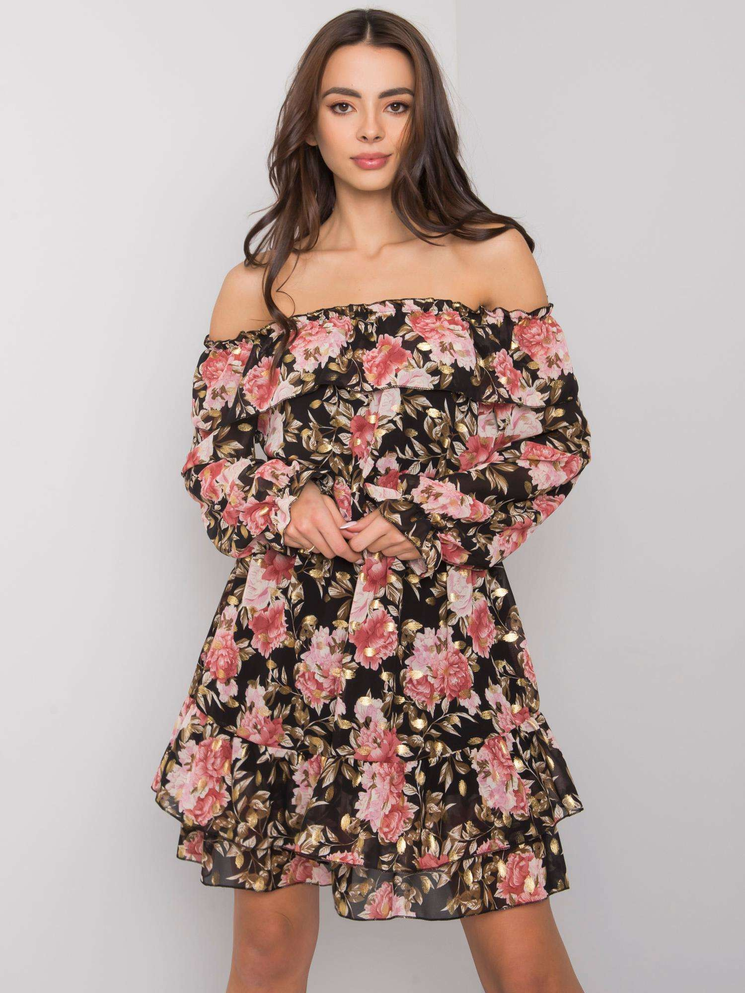 Sukienka , czarno-różowy - ITALY MODA