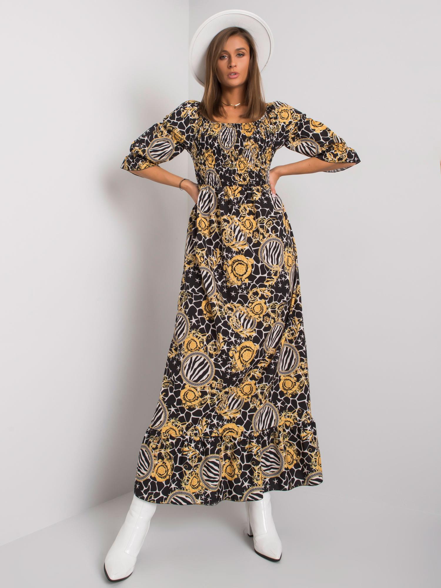 Sukienka , czarno-żółty - ITALY MODA
