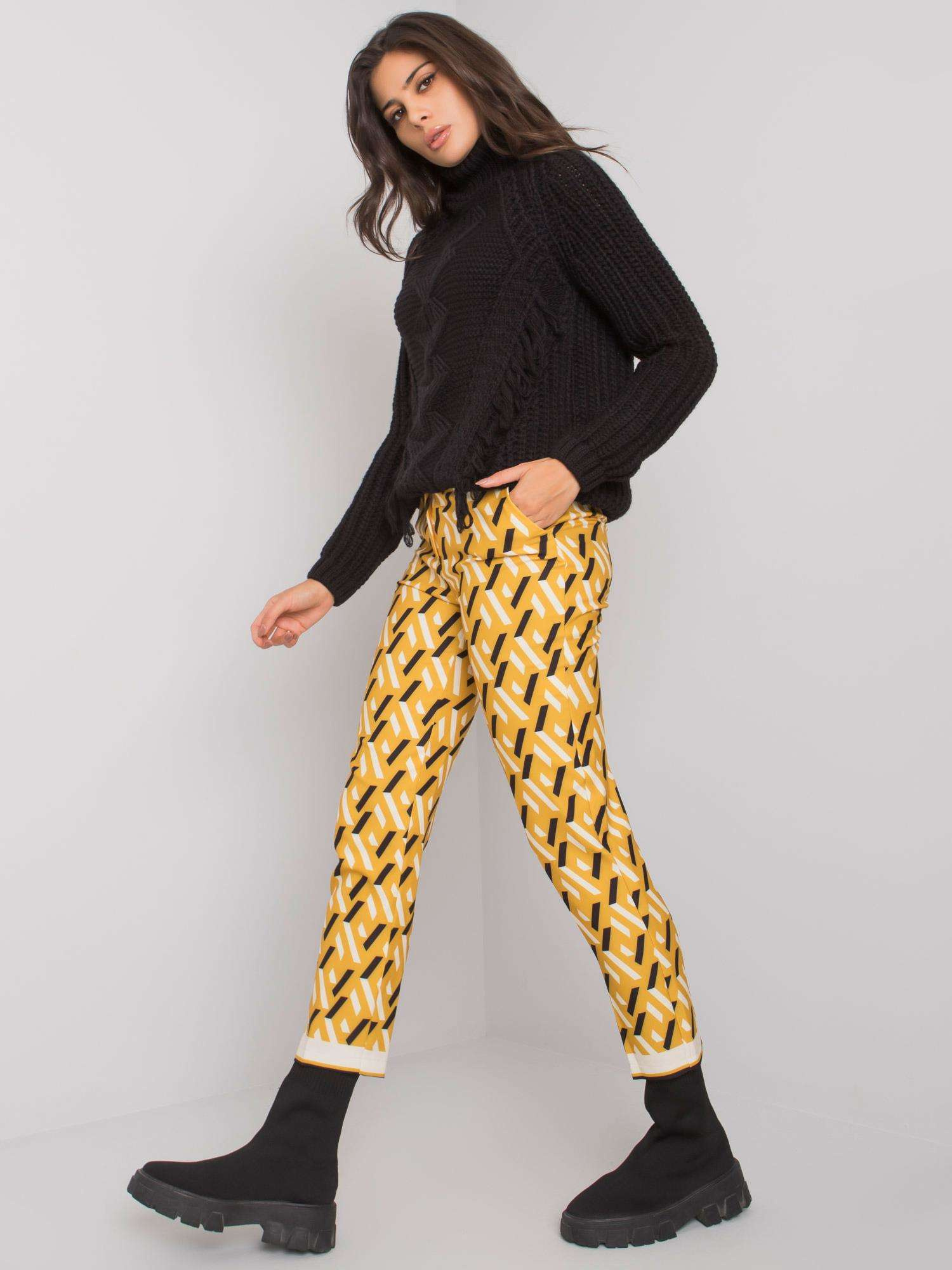 Spodnie , czarno-żółty - Factory Price