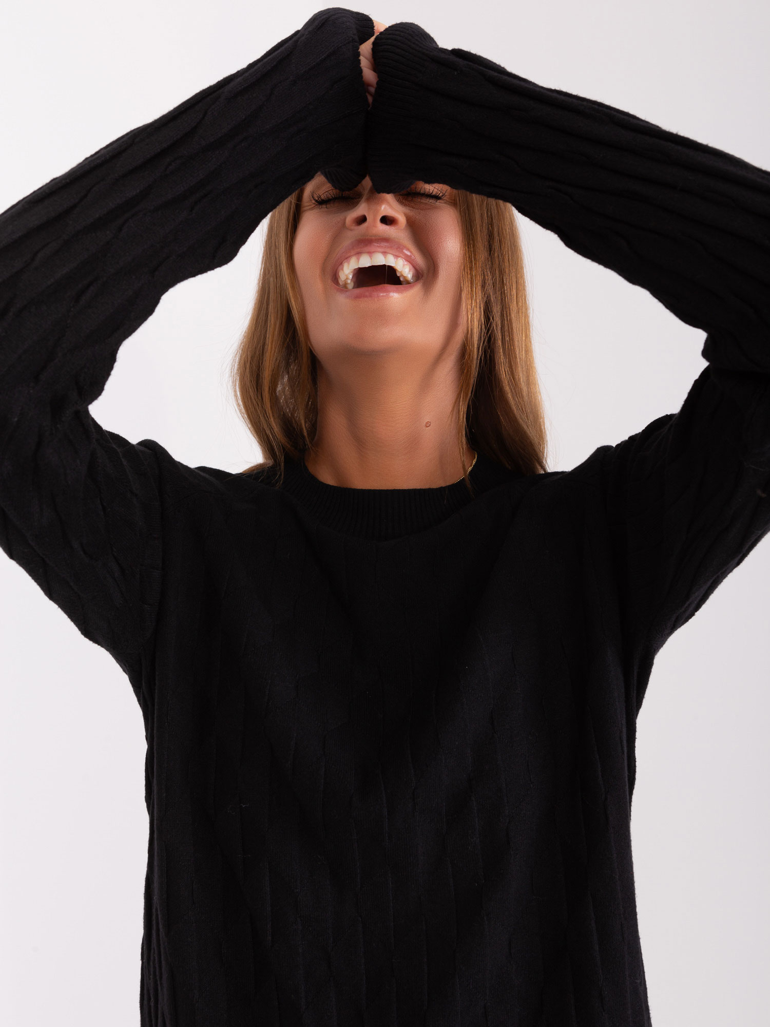 Sweter , czarny - Wool Fashion Italia
