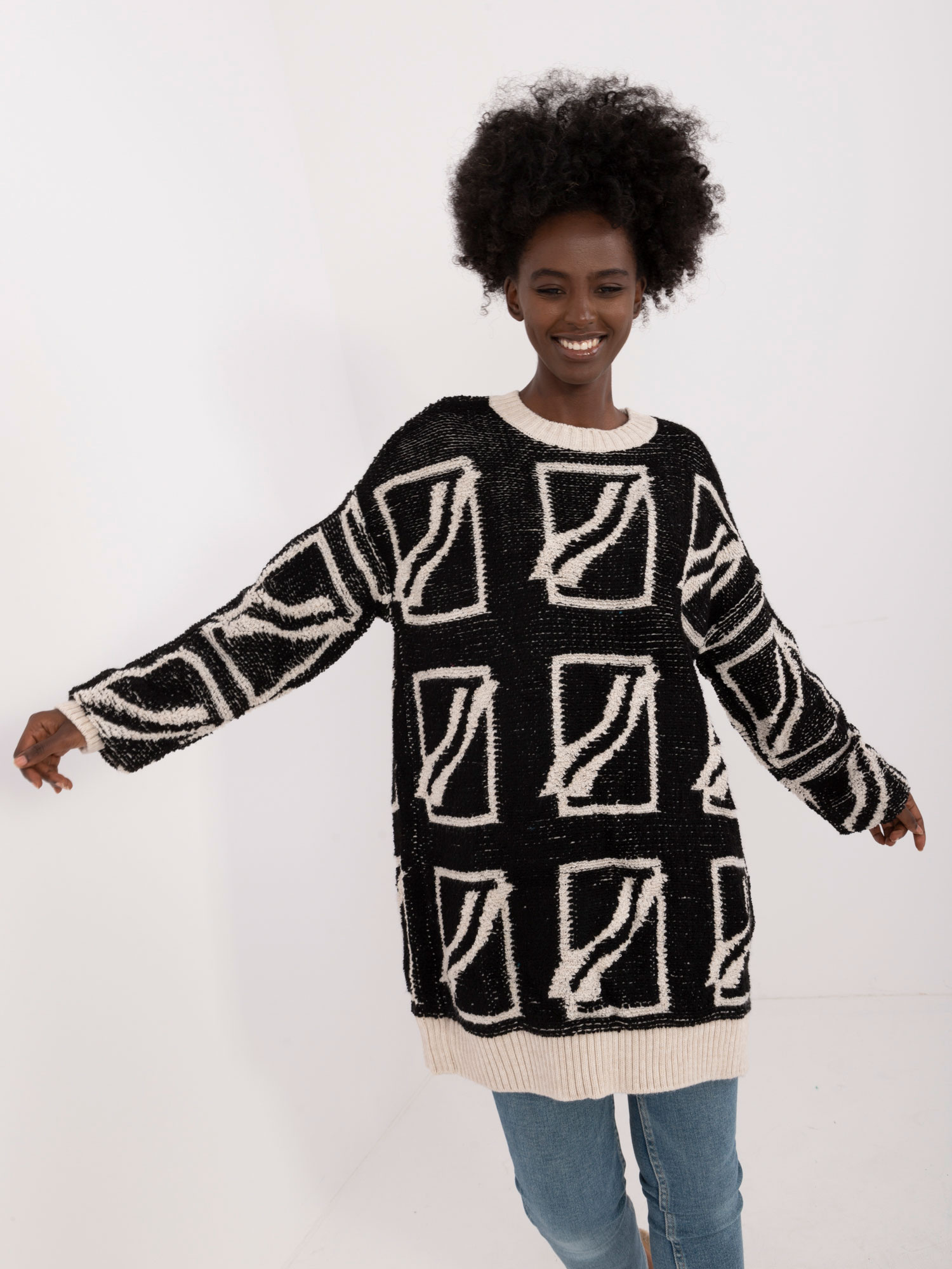 Sweter , czarny - BADU