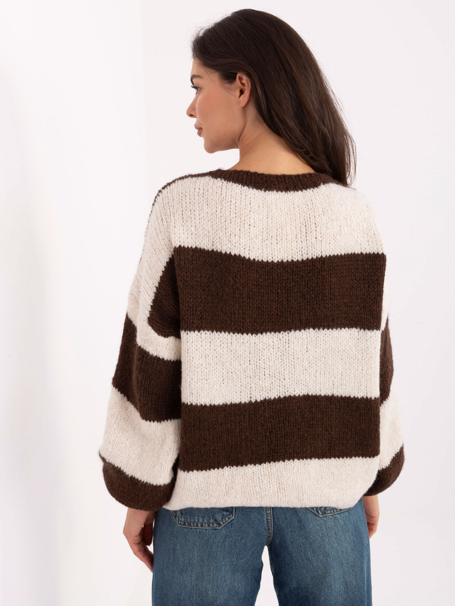 Sweter , brązowy - RUE PARIS