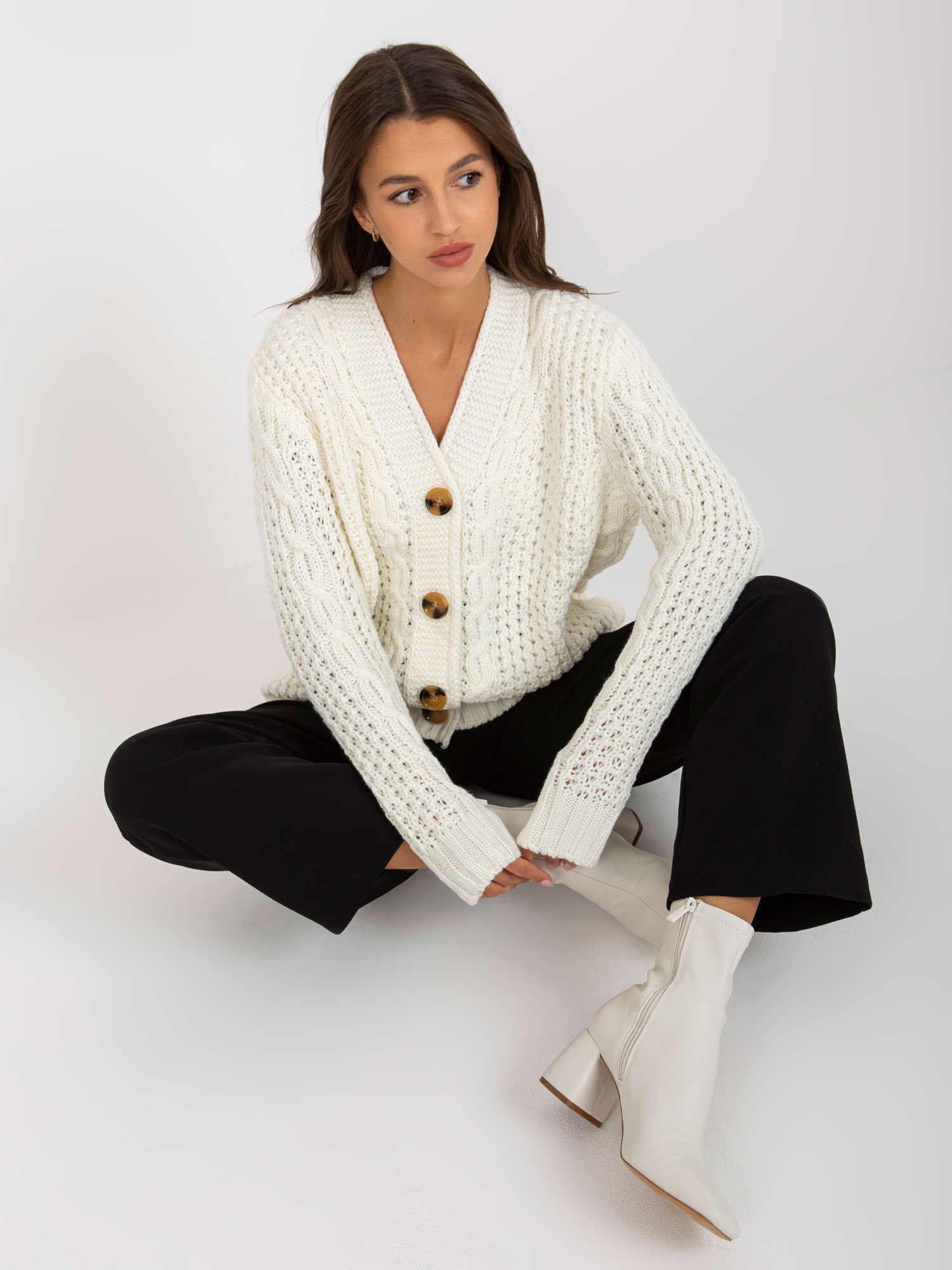 Sweter , ecru - RUE PARIS