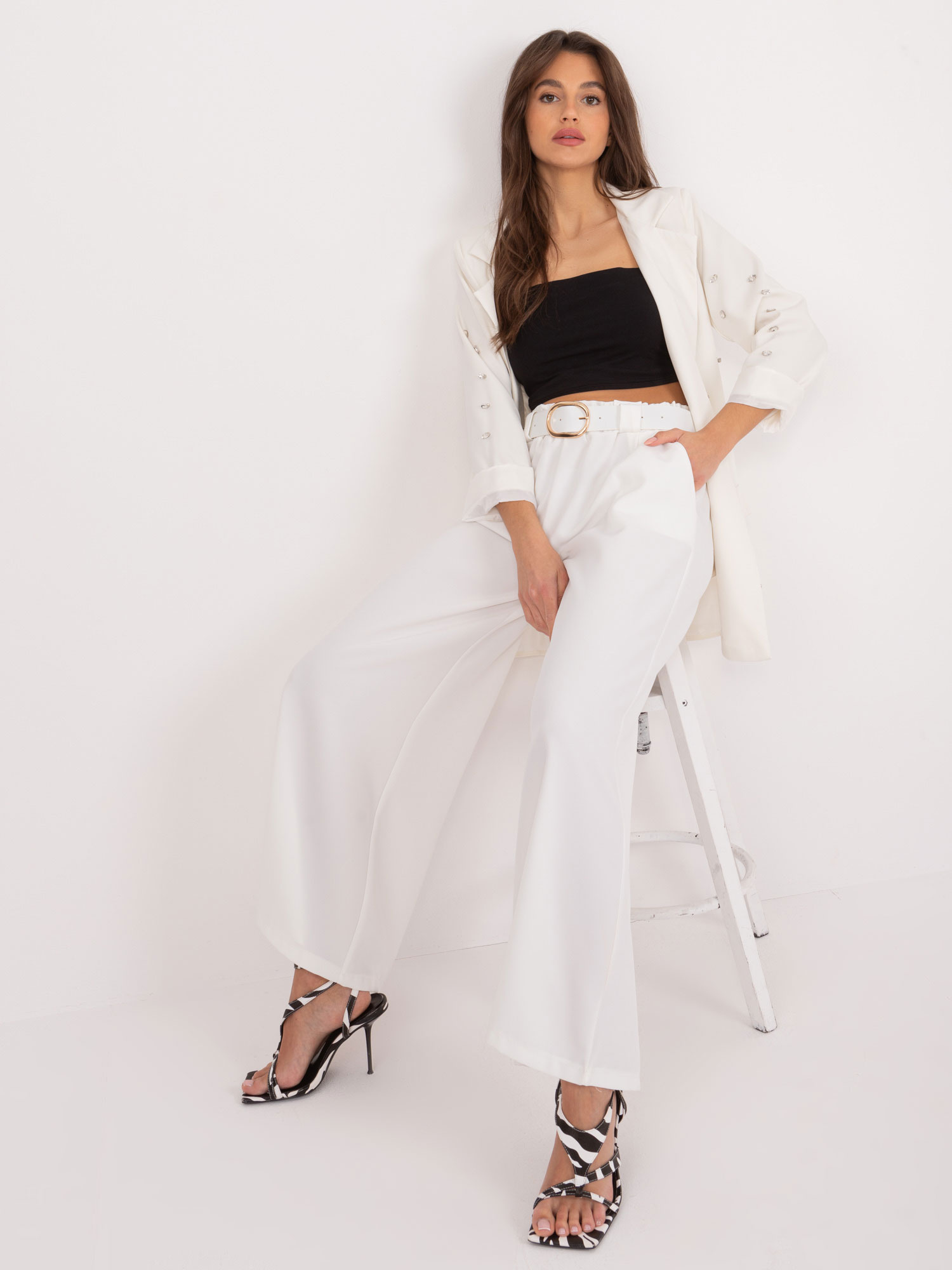 Spodnie , ecru - ITALY MODA